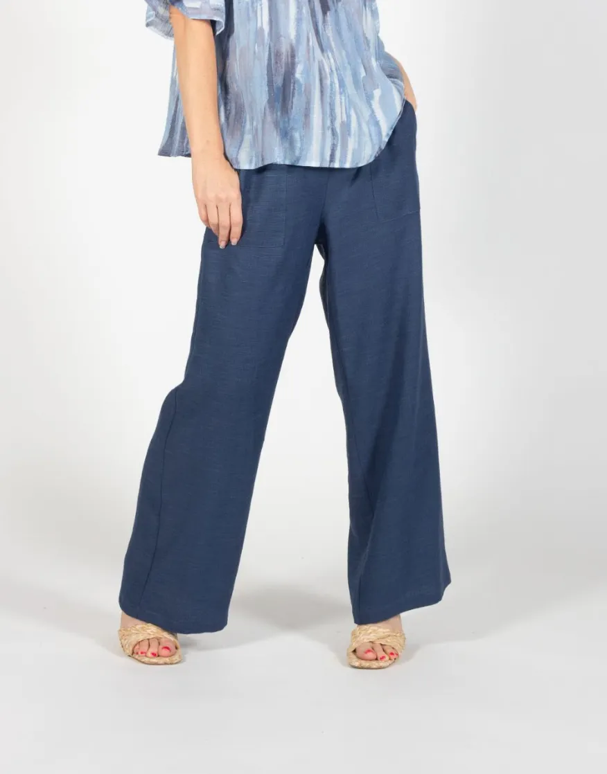 Indigo Full Length Tie Pant
