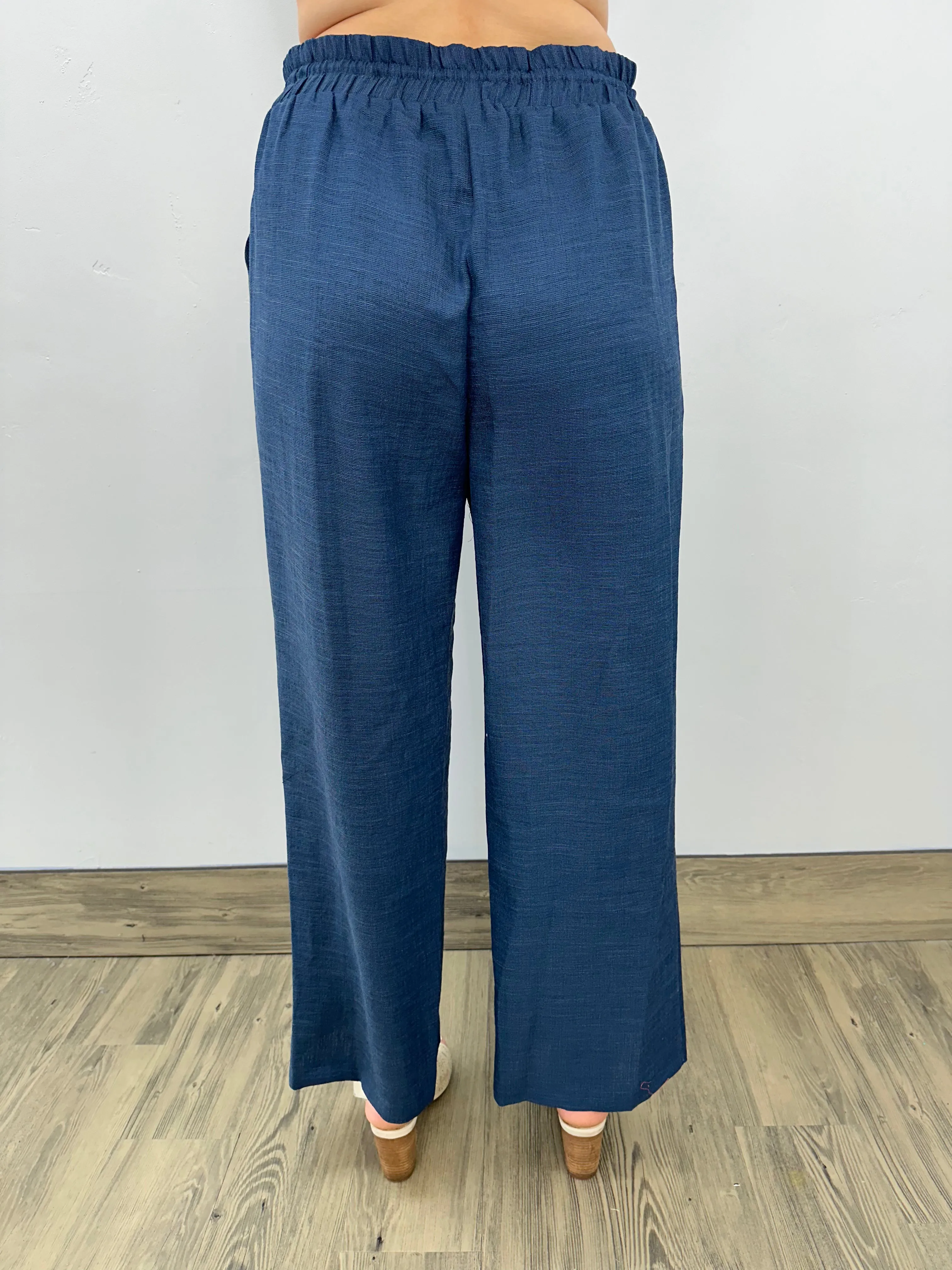 Indigo Full Length Tie Pant