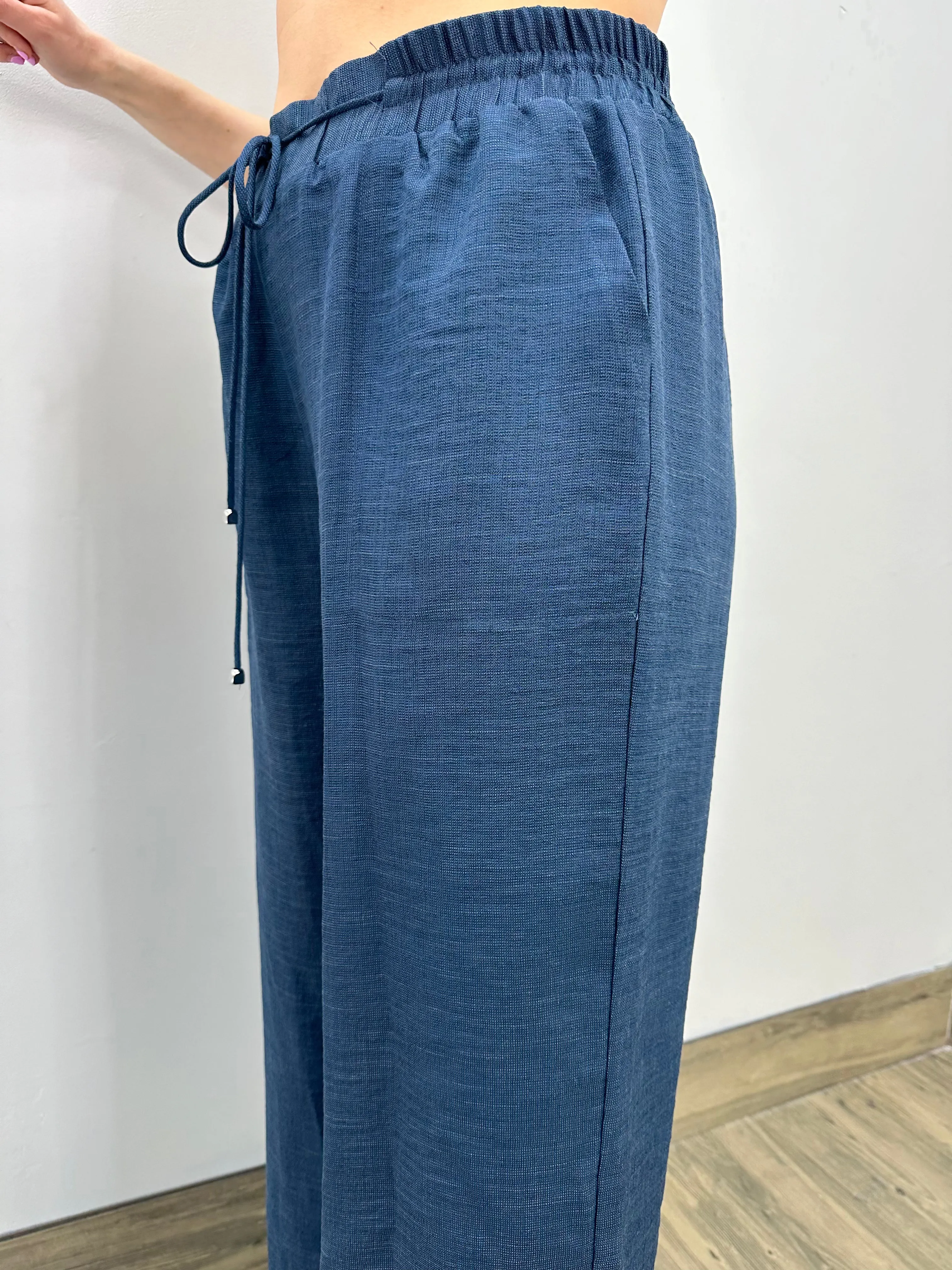 Indigo Full Length Tie Pant