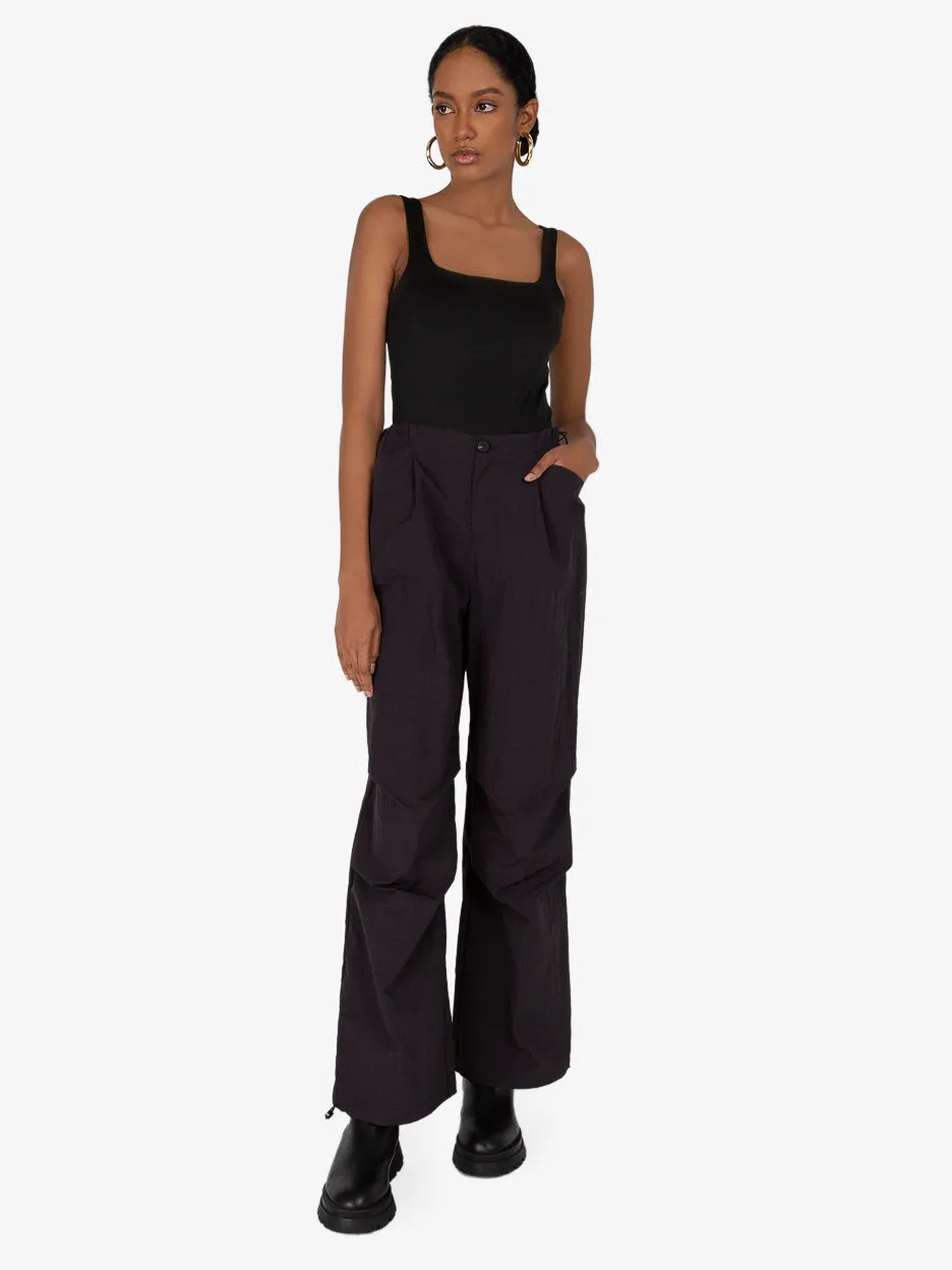 Julia Black Parachute Pants