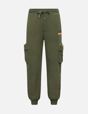 Kamon and Slogan Print Loose Fit Sweatpants