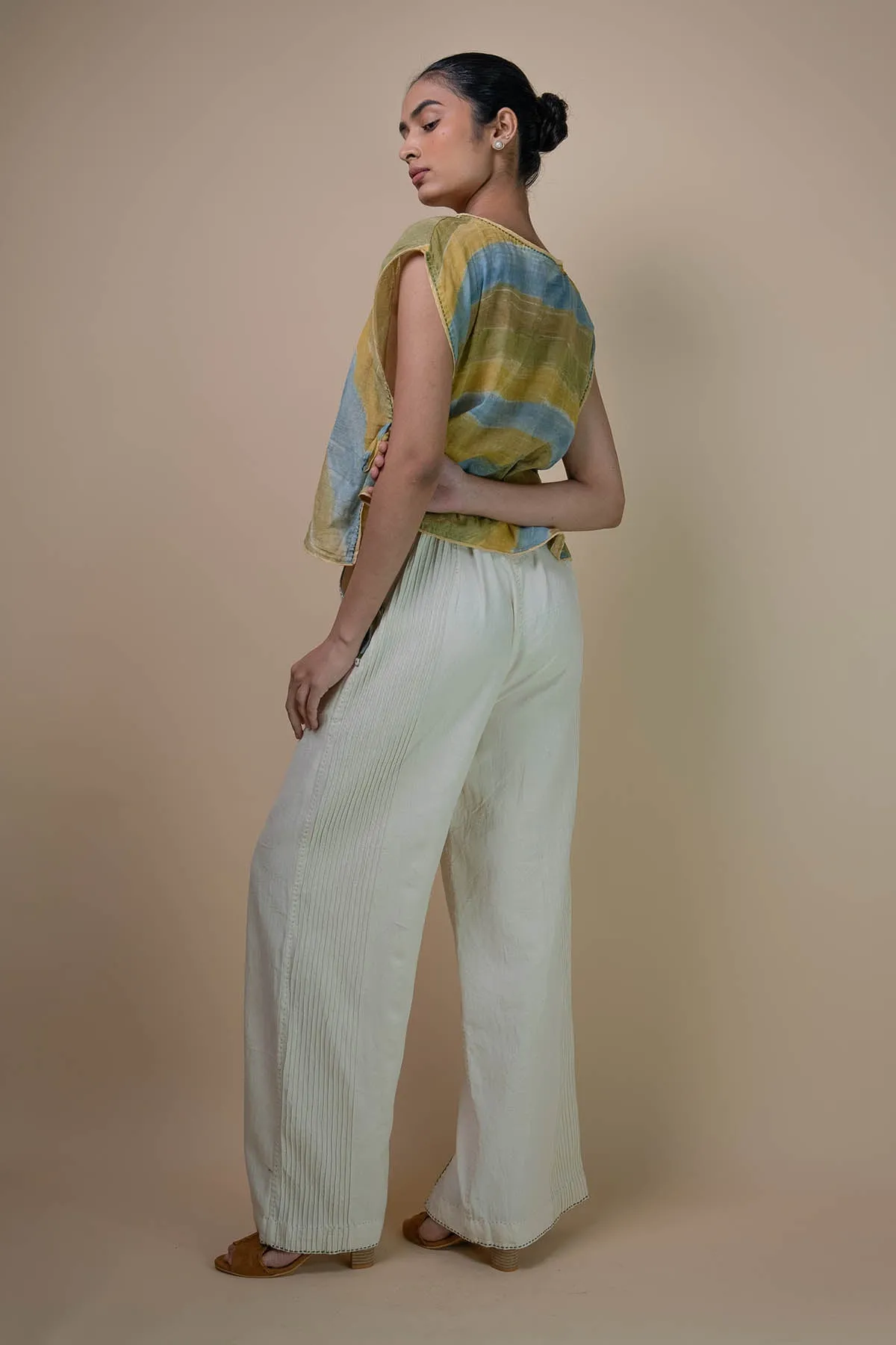 Kora Front Slit High-Waist Pants
