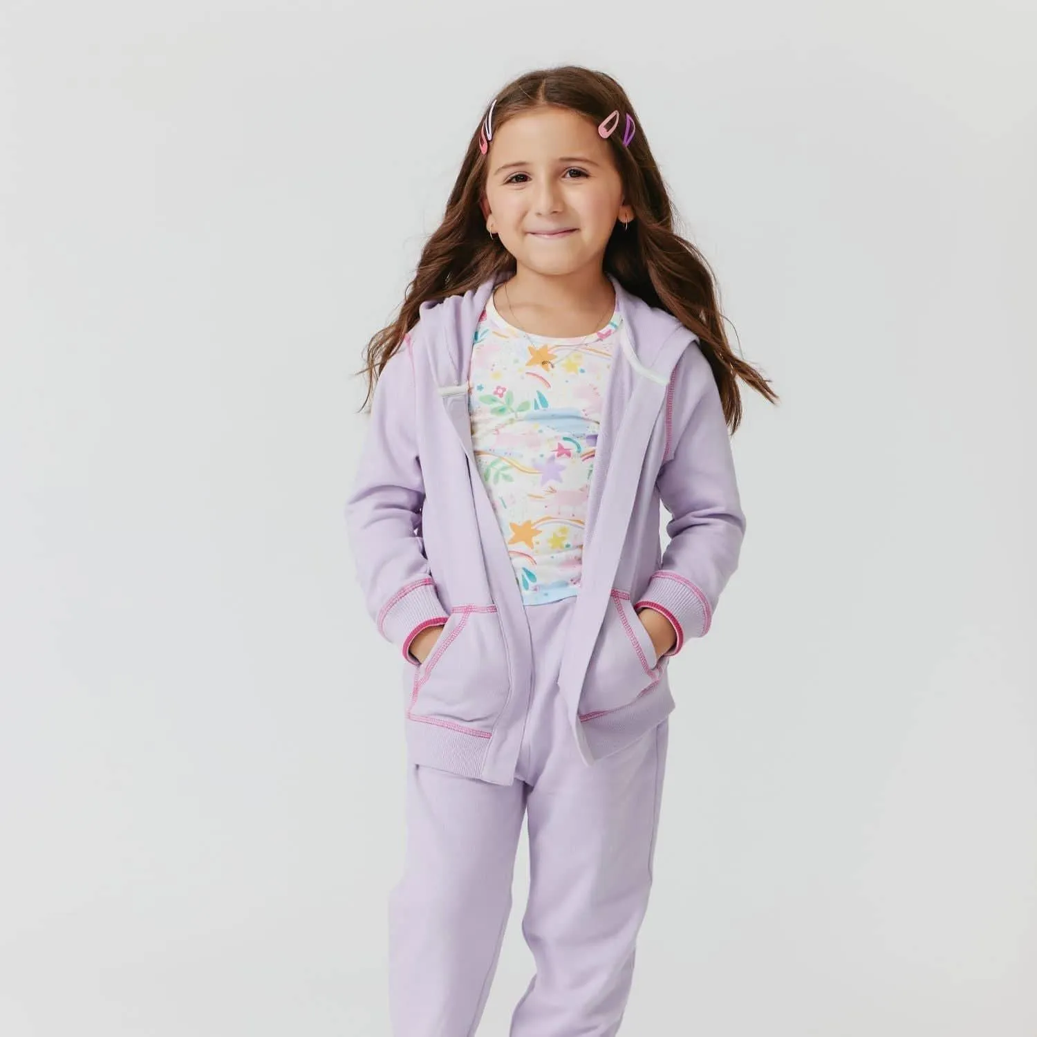 lavender french terry magnetic hoodie