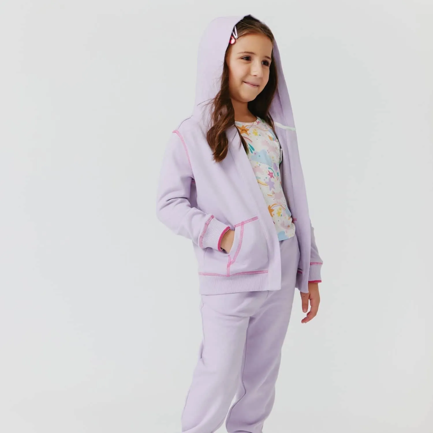 lavender french terry magnetic hoodie