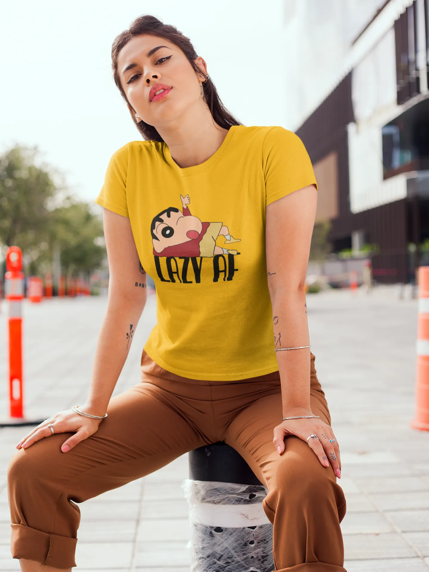 LAZY AF : SHINCHAN - HALF-SLEEVE T-SHIRTS