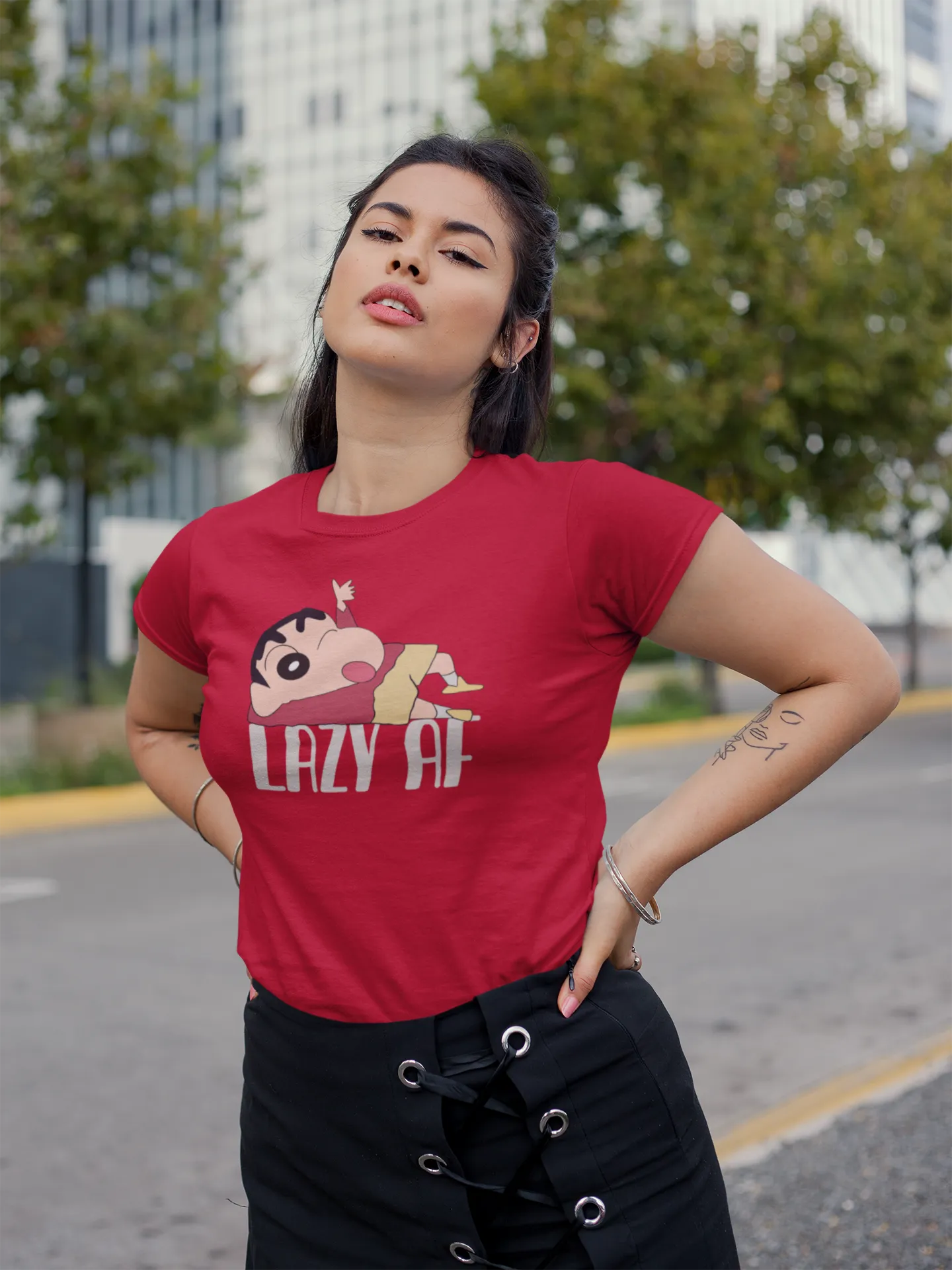 LAZY AF : SHINCHAN - HALF-SLEEVE T-SHIRTS