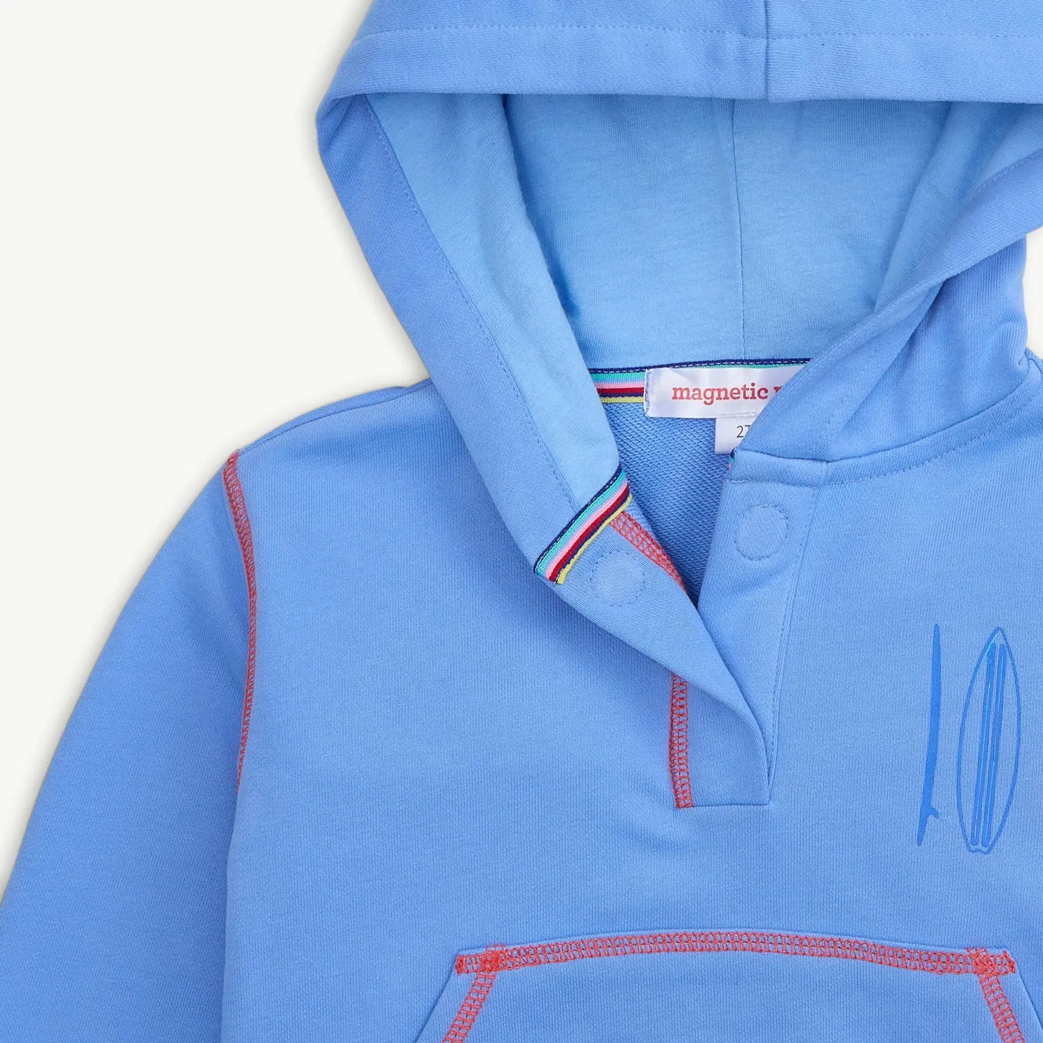 Lilo blue cotton magnetic hoodie