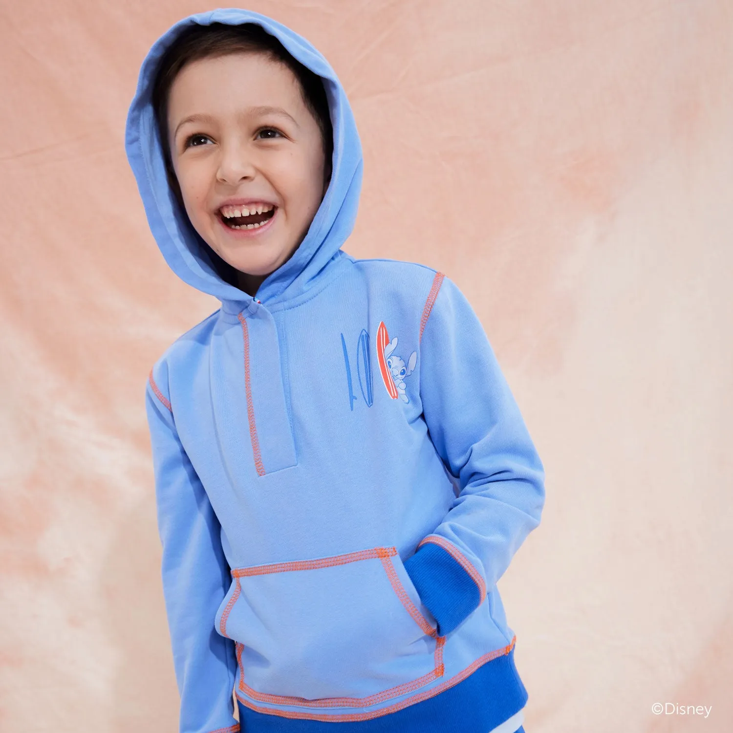 Lilo blue cotton magnetic hoodie