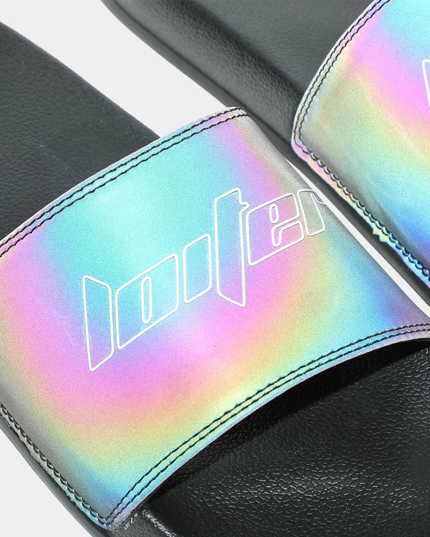 Loiter Reflective Slide Black/Rainbow Reflective