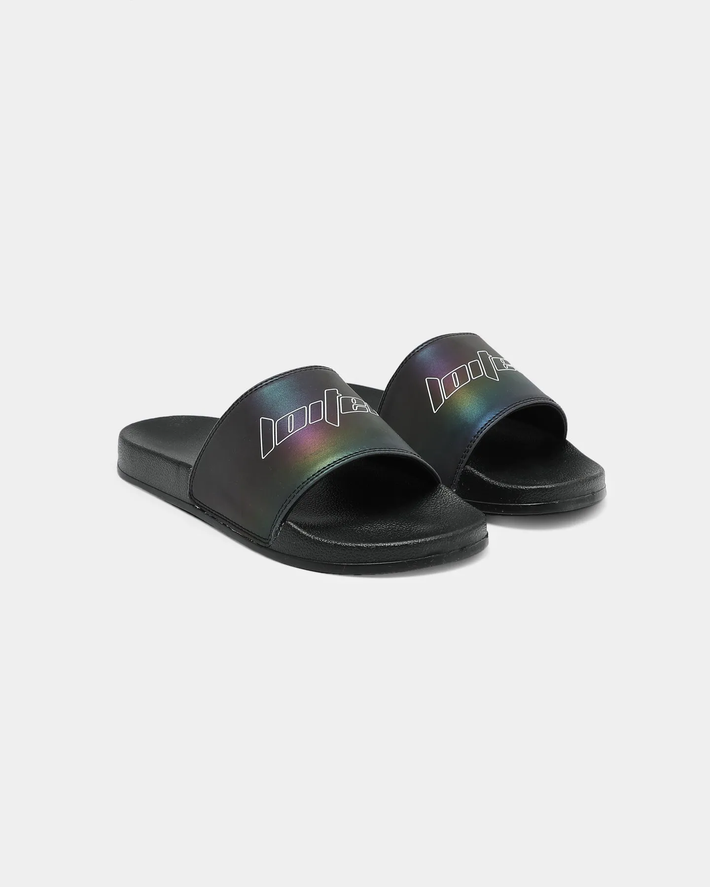 Loiter Reflective Slide Black/Rainbow Reflective