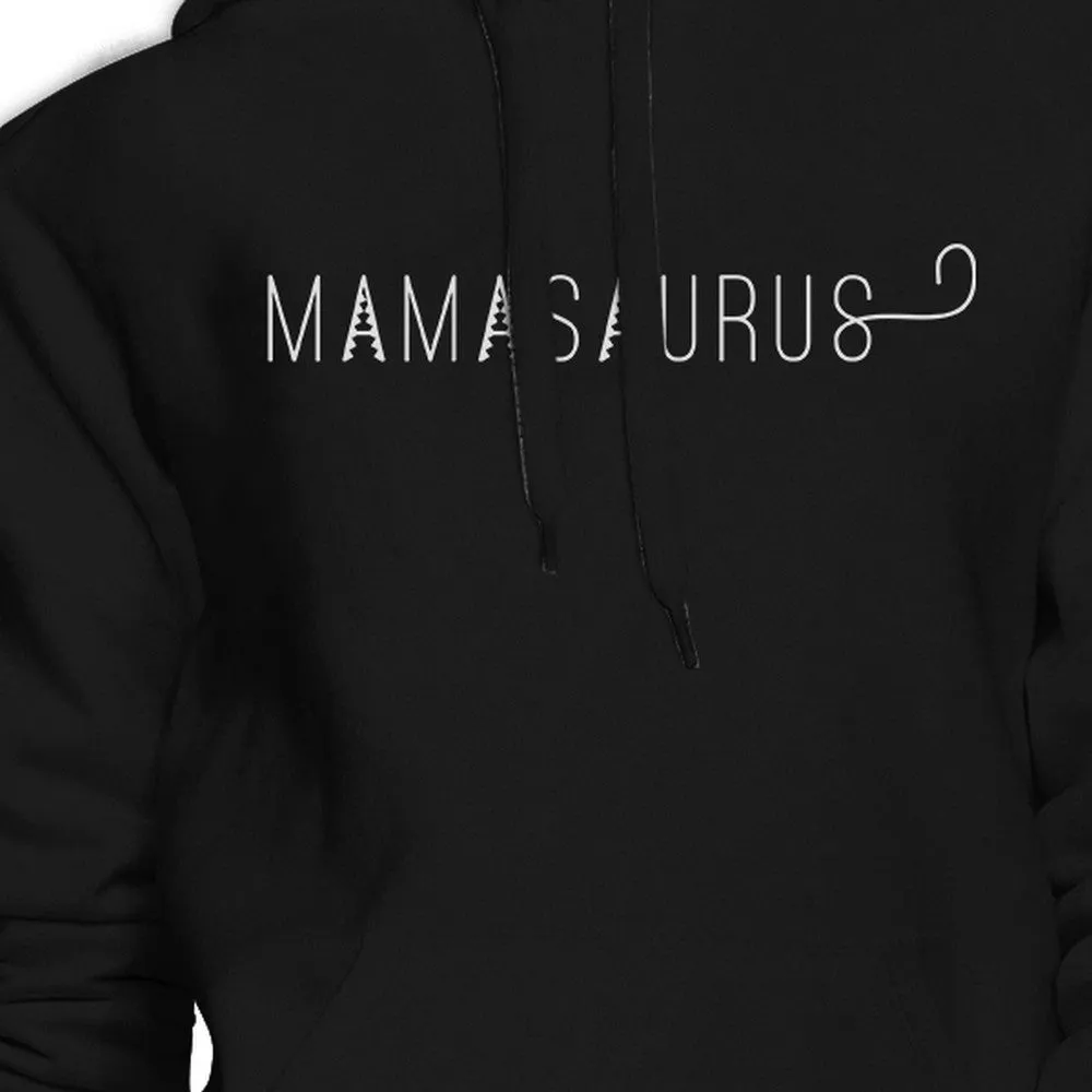 Mamasaurus Black Unisex Simple Design Cute Hoodie For Boys Mom