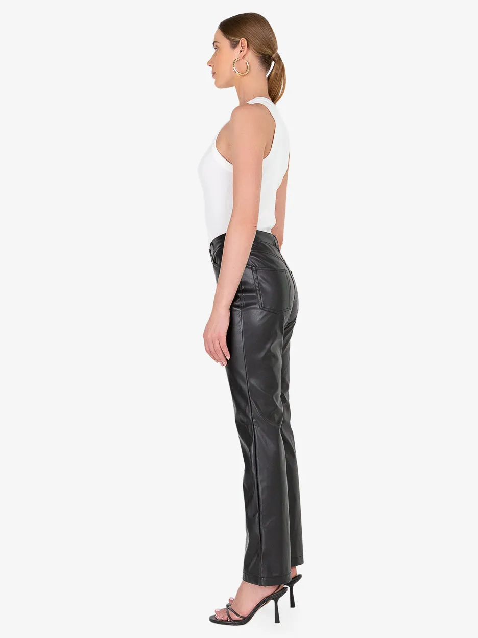 Mara Black Faux Leather Pants