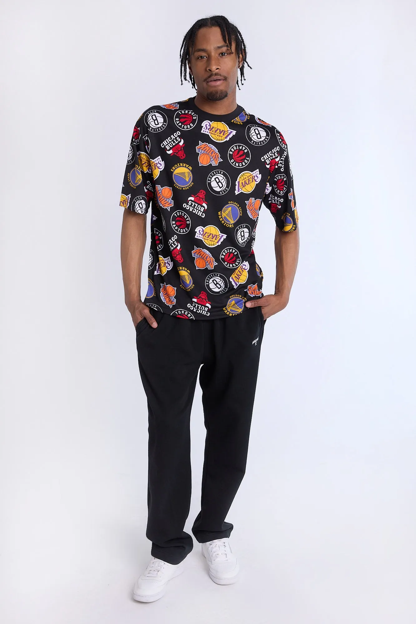 Mens Allover Print NBA Mesh Top