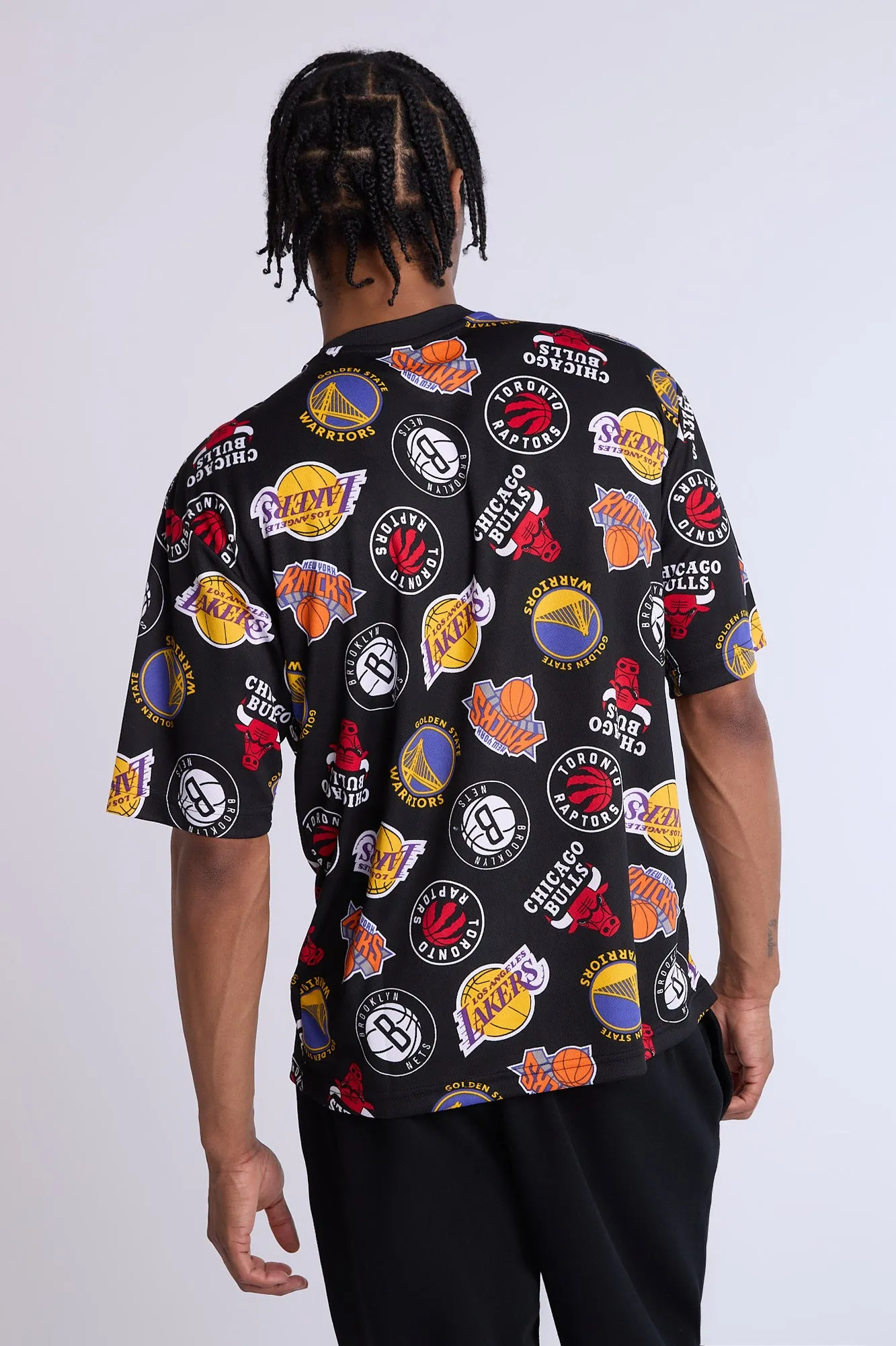 Mens Allover Print NBA Mesh Top