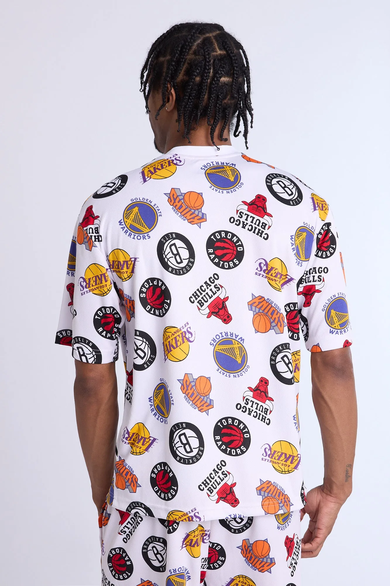 Mens NBA Logo Mesh Top