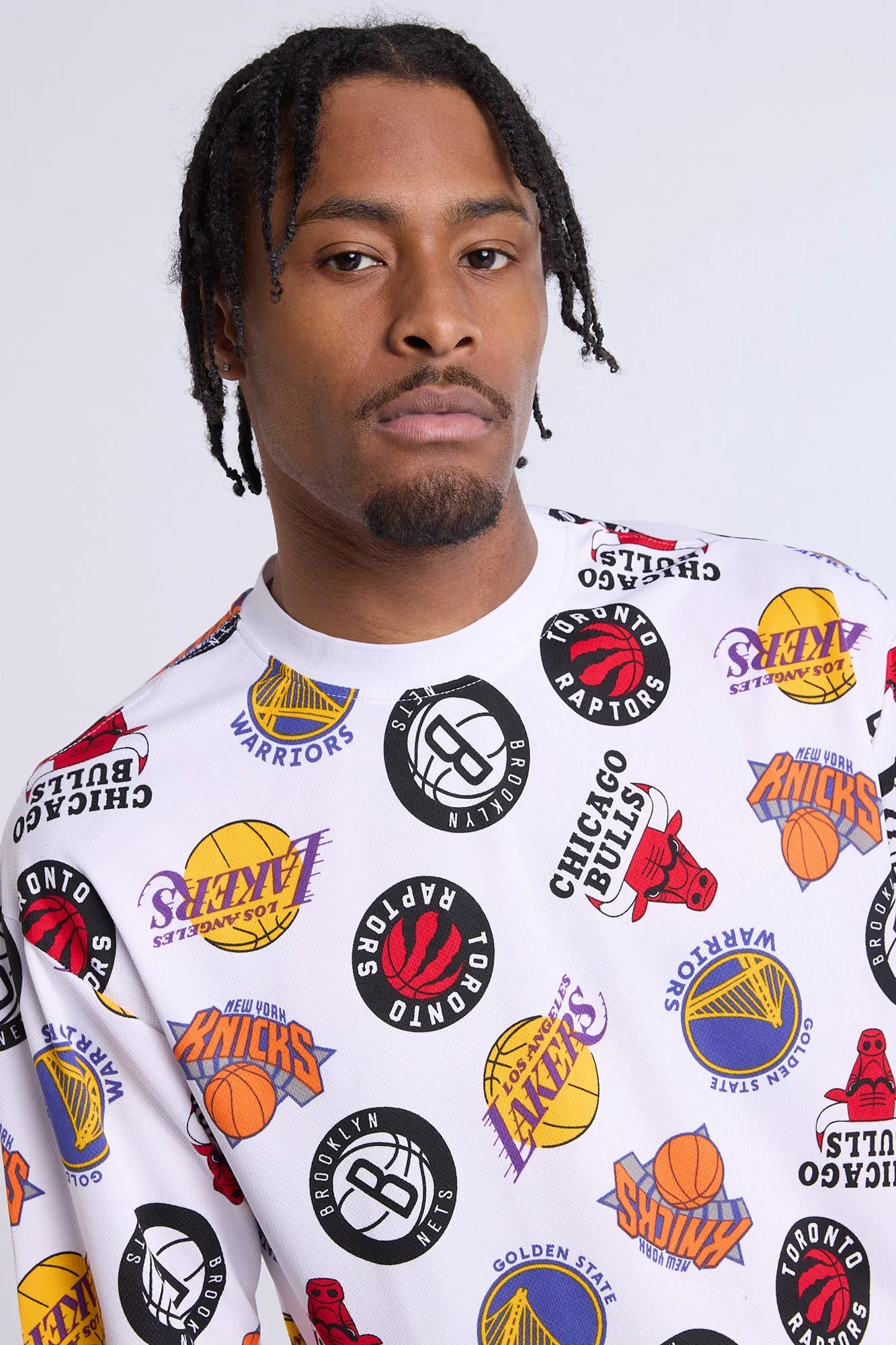 Mens NBA Logo Mesh Top