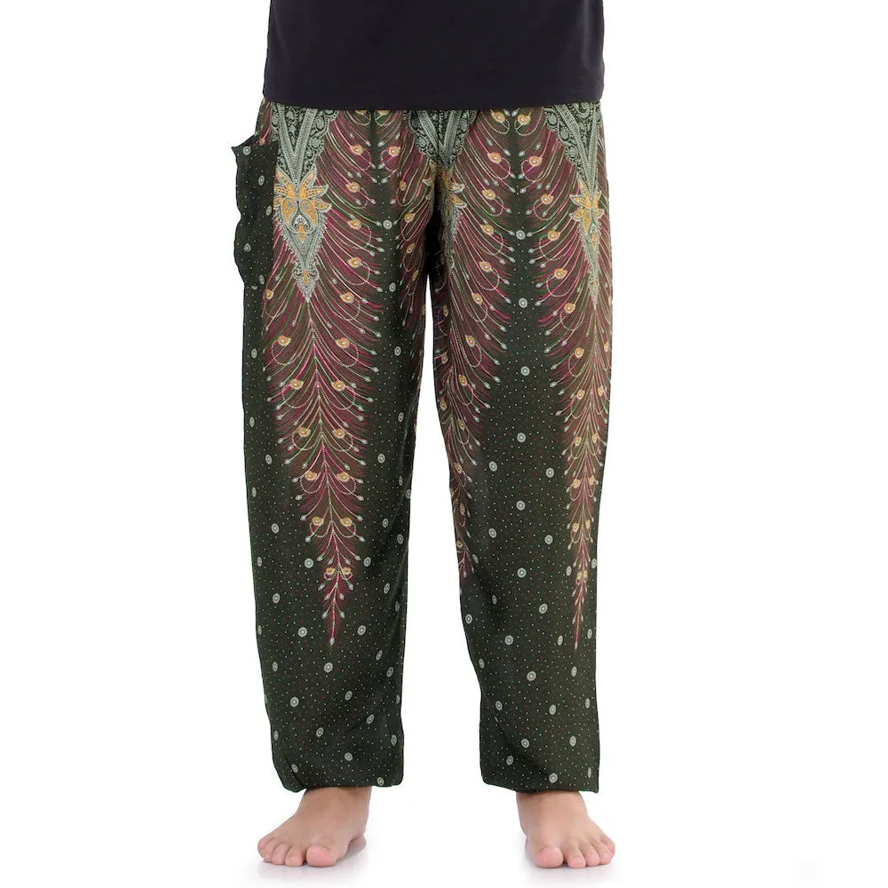 Men’s Peacock Harem Pants Lavender Dreams
