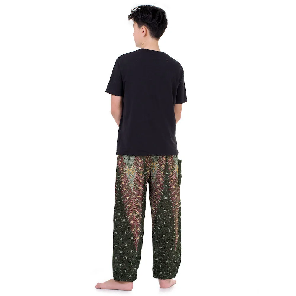 Men’s Peacock Harem Pants Lavender Dreams