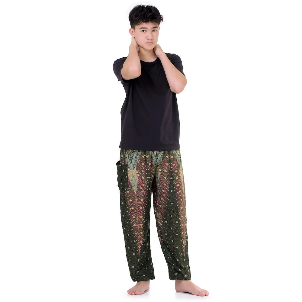Men’s Peacock Harem Pants Lavender Dreams