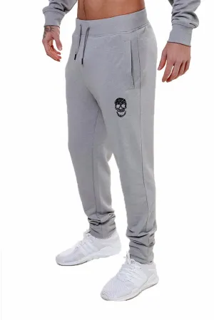 Mens Slim Fit Silver Sweatpants