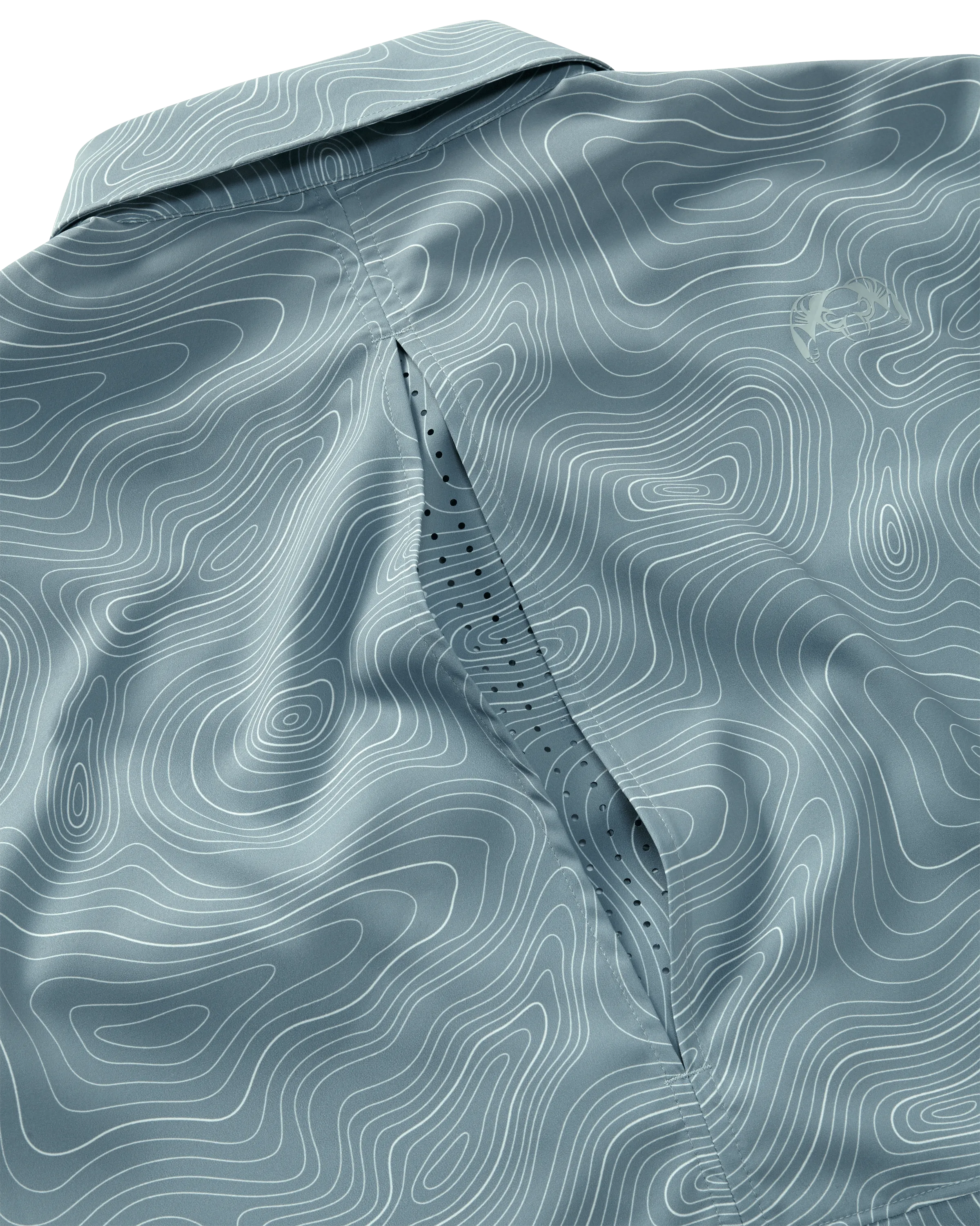 Mesa Vented SS Snap Shirt | Glacier Topo Print
