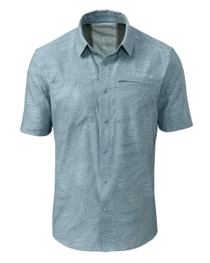 Mesa Vented SS Snap Shirt | Glacier Topo Print
