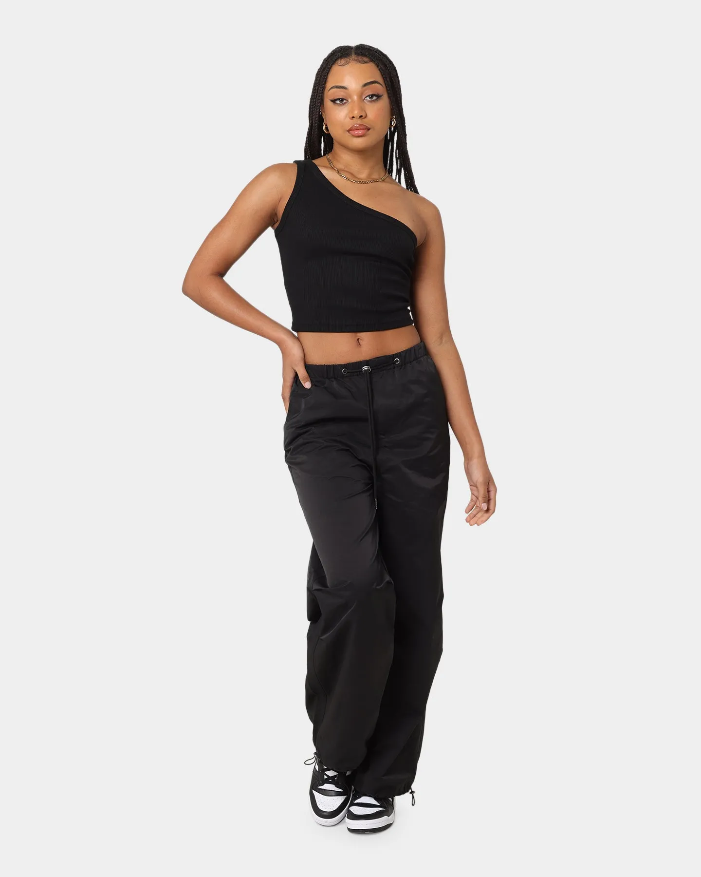 MNML Women's Parachute Pants Black