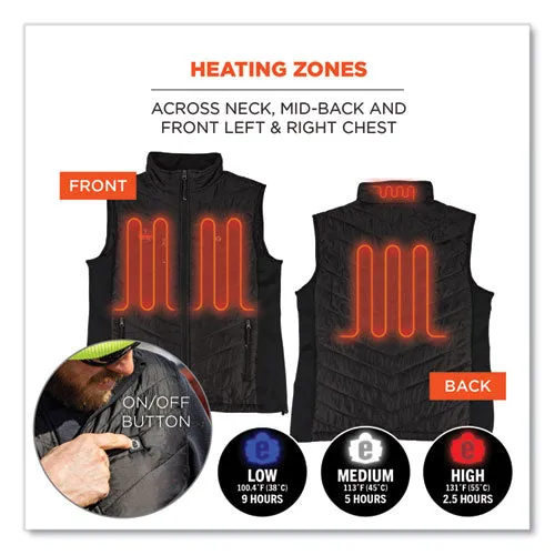 N-ferno 6495 Rechargeable Heated Vest With Batter Power Bank, Fleece/polyester, Small, Black, Ships In 1-3 Business Days