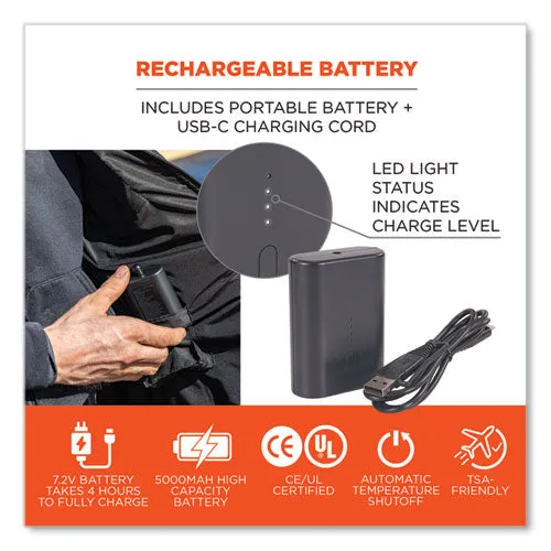 N-ferno 6495 Rechargeable Heated Vest With Batter Power Bank, Fleece/polyester, Small, Black, Ships In 1-3 Business Days