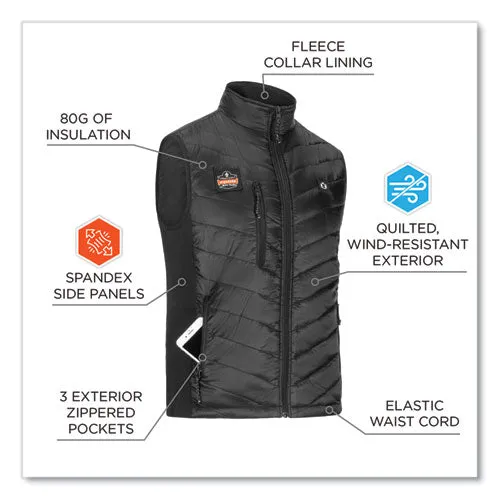 N-ferno 6495 Rechargeable Heated Vest With Batter Power Bank, Fleece/polyester, Small, Black, Ships In 1-3 Business Days