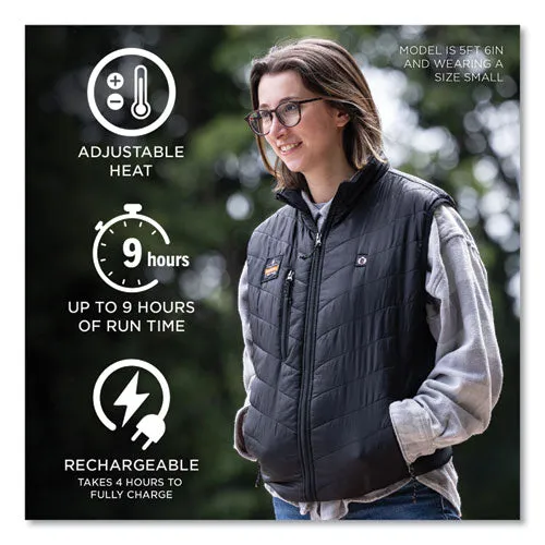 N-ferno 6495 Rechargeable Heated Vest With Batter Power Bank, Fleece/polyester, Small, Black, Ships In 1-3 Business Days