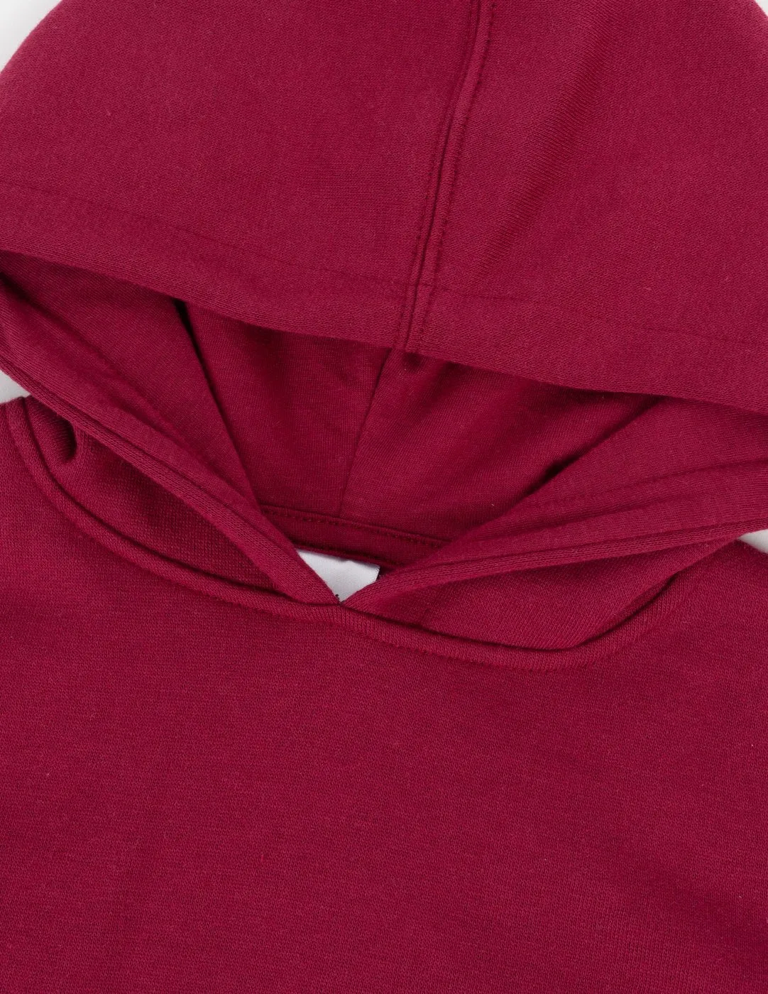 Neutral Solid Color Pullover Hoodie