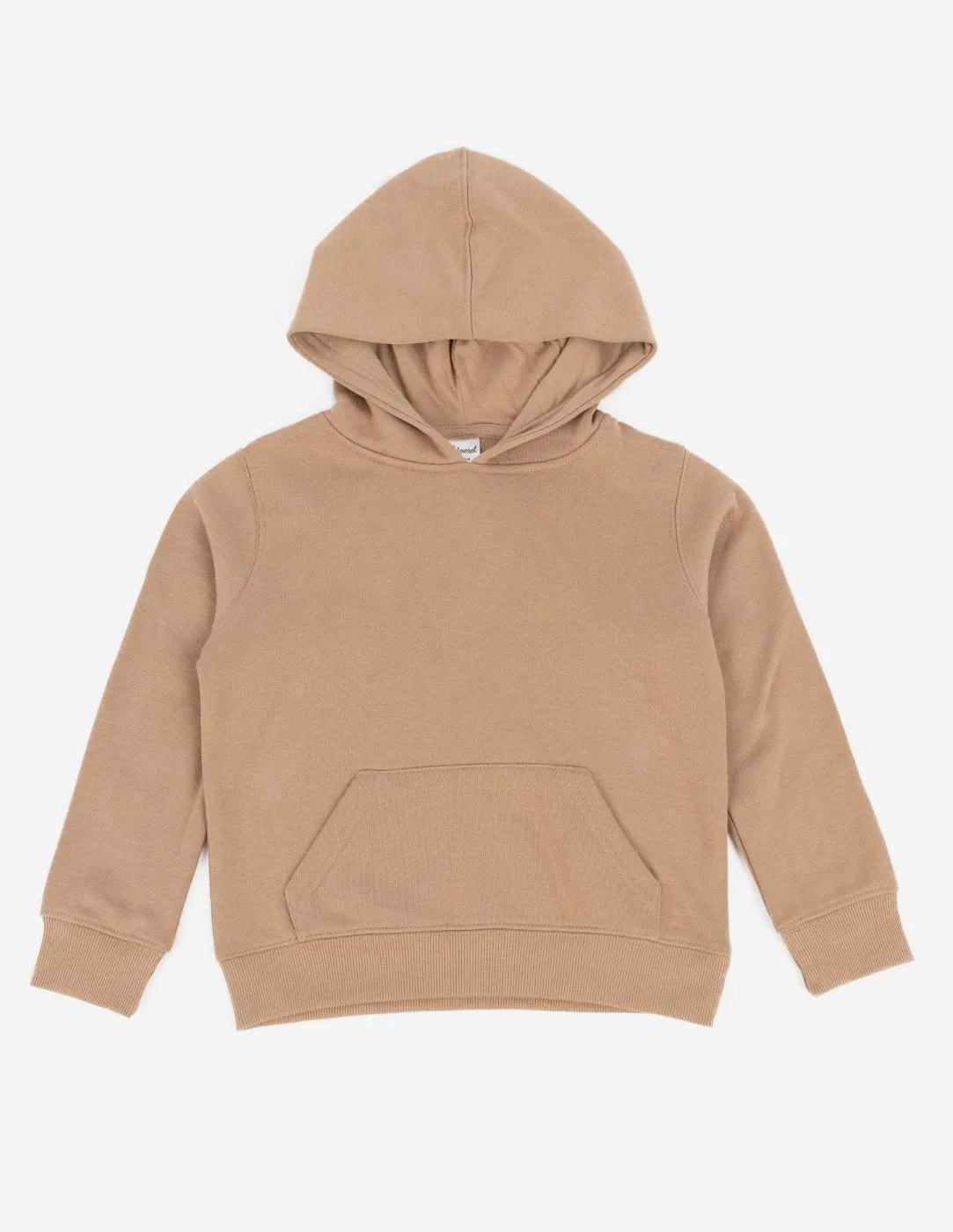 Neutral Solid Color Pullover Hoodie