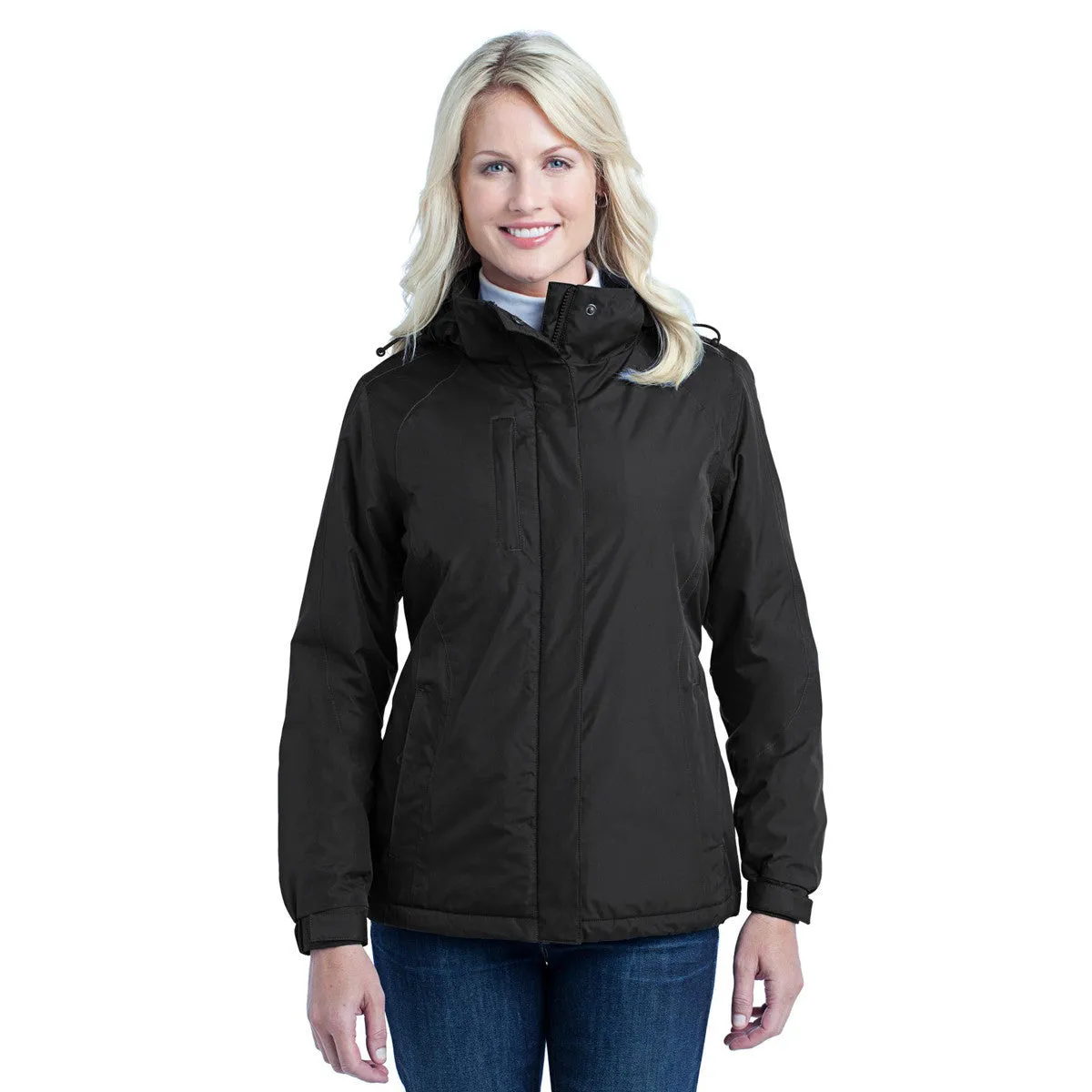 Port Authority Women's Black/Black Barrier Jacket