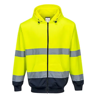 Portwest B317 - Hi-Vis Two-Tone Zipped Hoody
