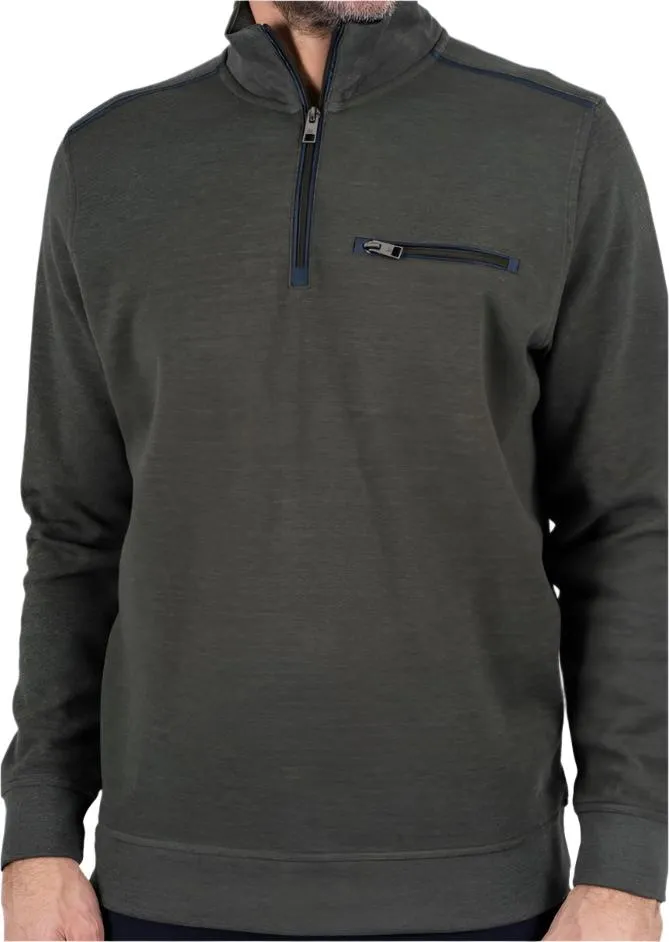 Pre End Mens Chester Zip Sweatshirt Forest Green