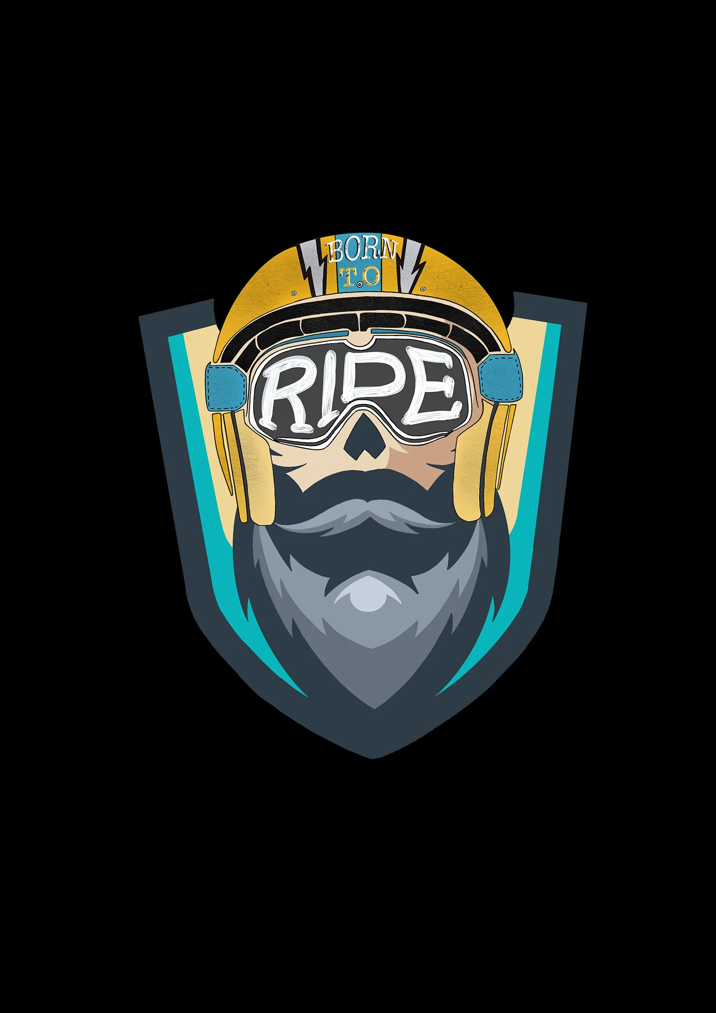 " BORN TO RIDE " - HALF-SLEEVE T-SHIRTS