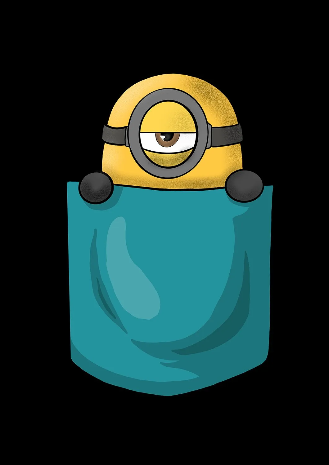 " MINIONS " - HALF-SLEEVE POCKET DESIGN T-SHIRTS.