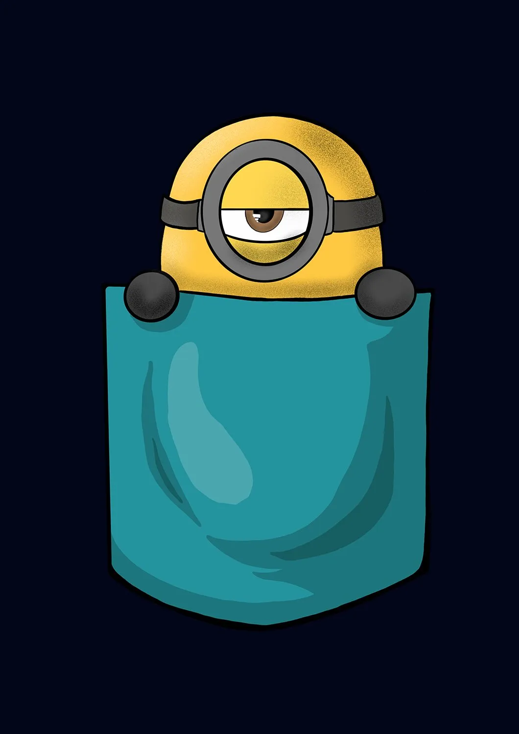 " MINIONS " - HALF-SLEEVE POCKET DESIGN T-SHIRTS.