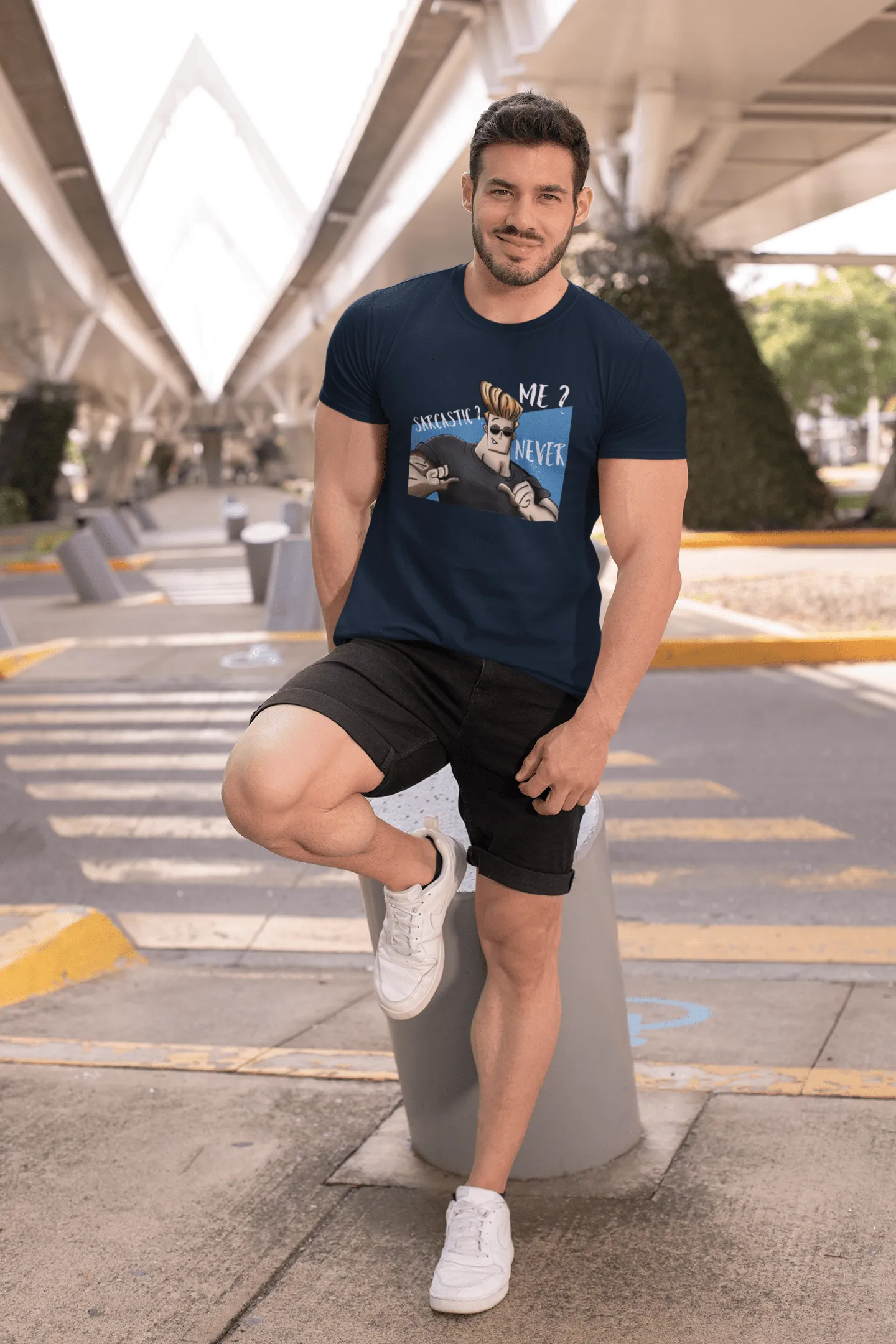 " SARCASTIC, ME? NEVER! " HALF-SLEEVE T-SHIRT'S