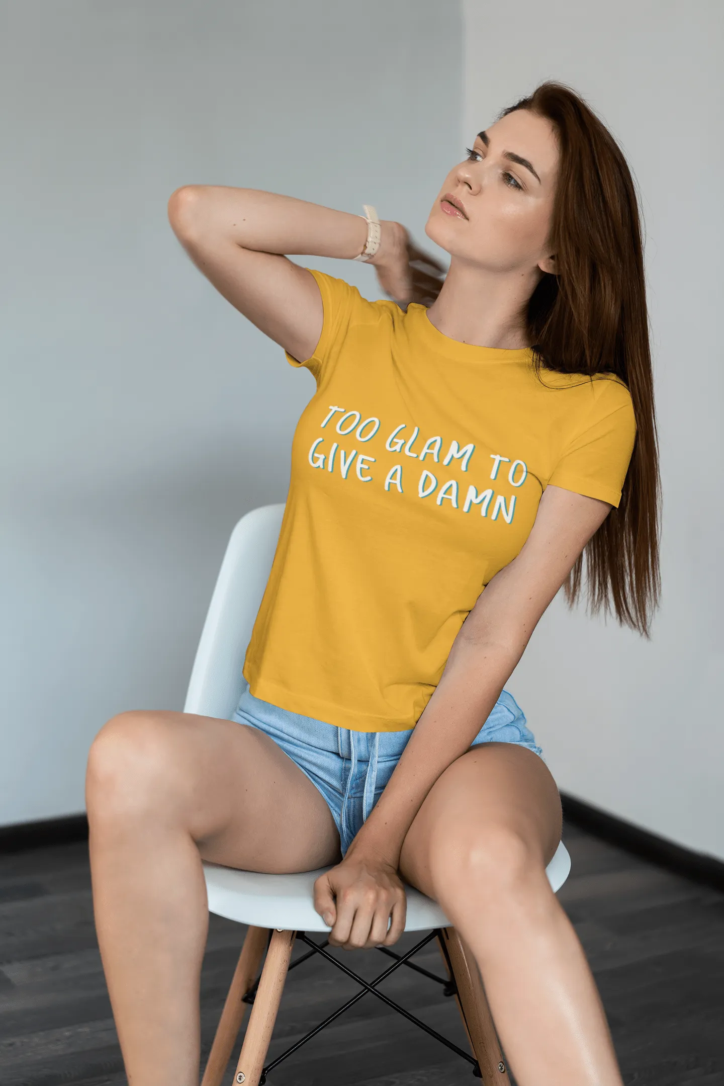 " TOO GLAM TO GIVE A DAMN " - HALF-SLEEVE T-SHIRTS