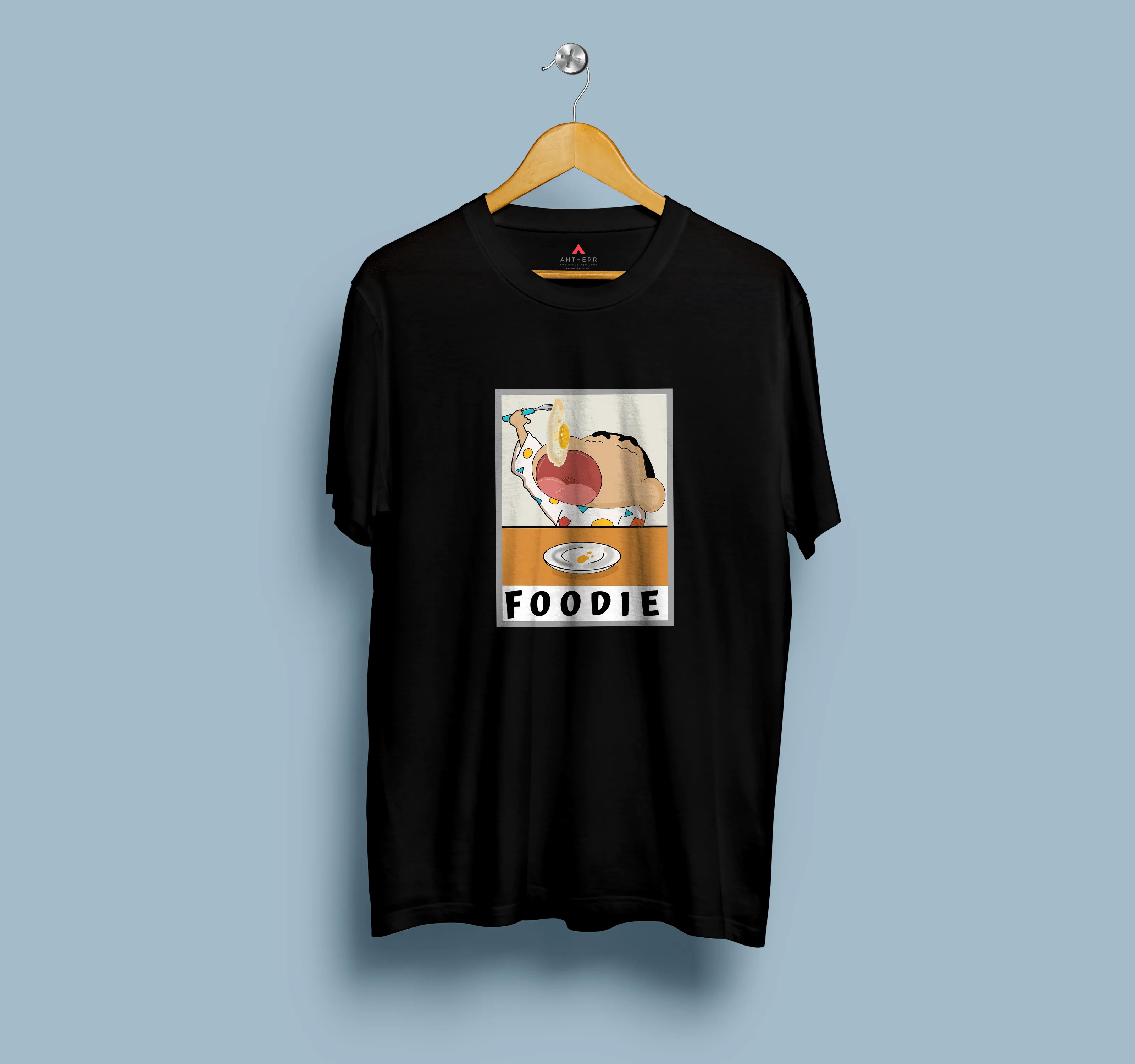 "FOODIE"- SHINCHAN : HALF-SLEEVE T-SHIRTS