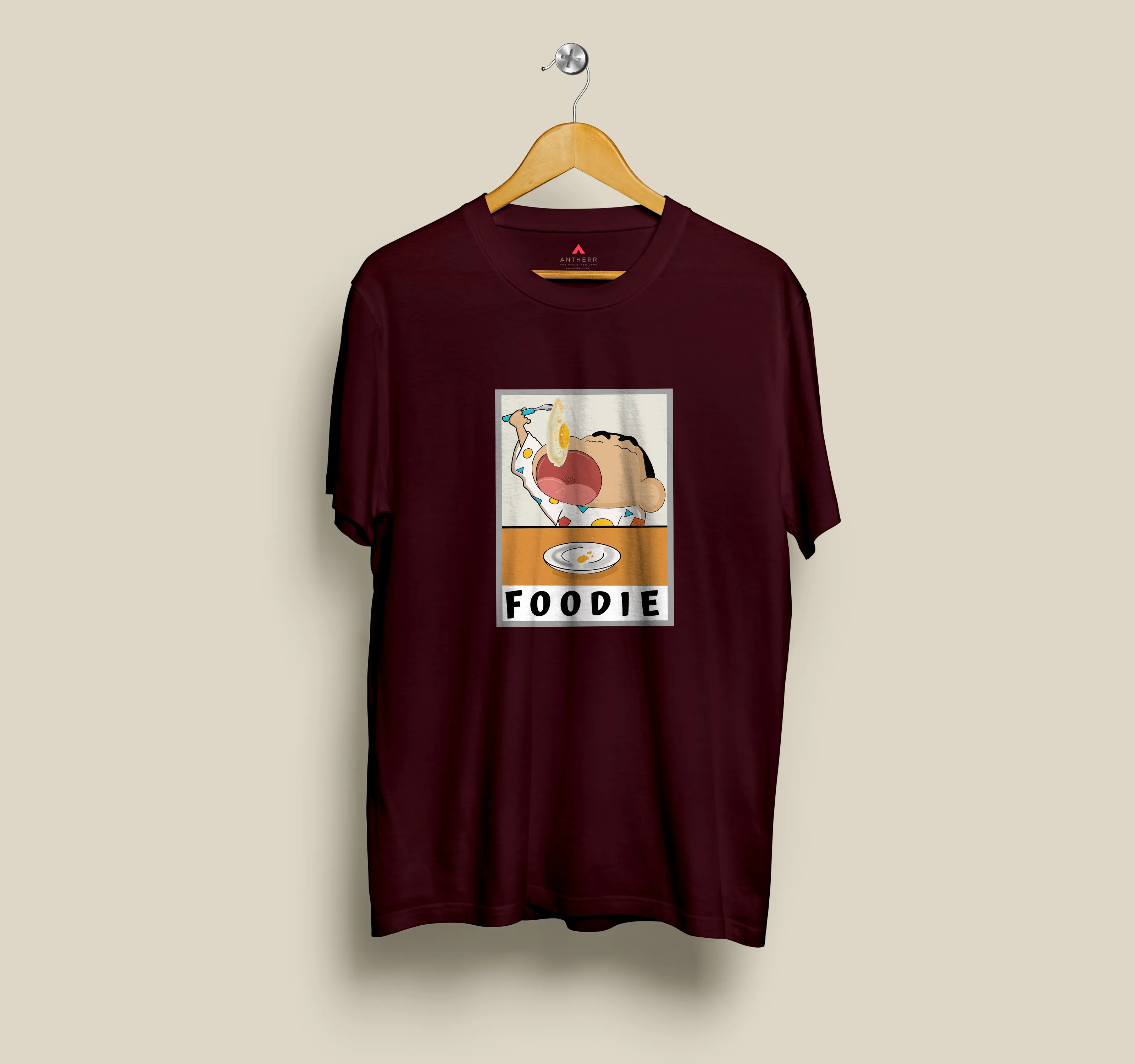 "FOODIE"- SHINCHAN : HALF-SLEEVE T-SHIRTS