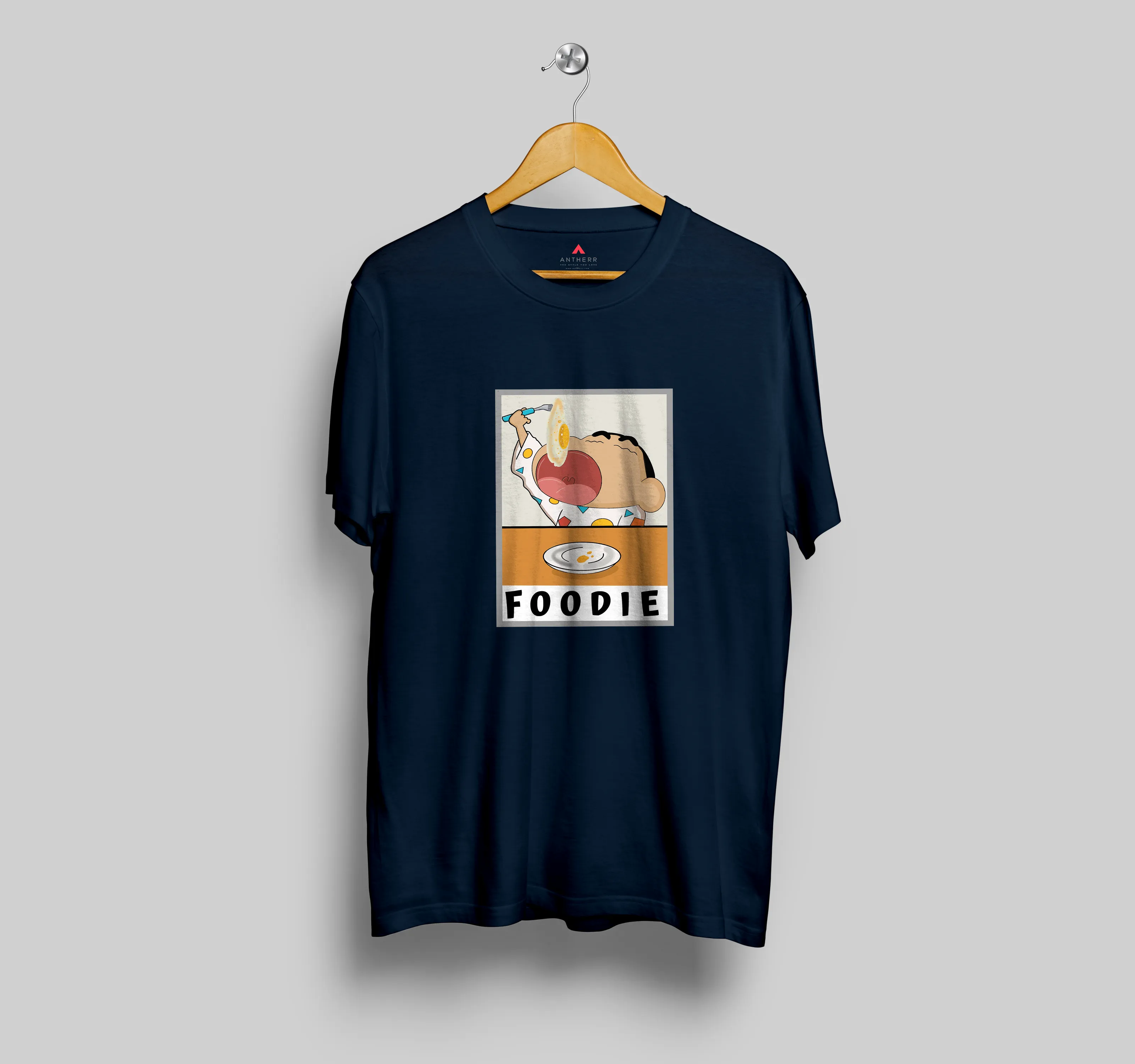 "FOODIE"- SHINCHAN : HALF-SLEEVE T-SHIRTS