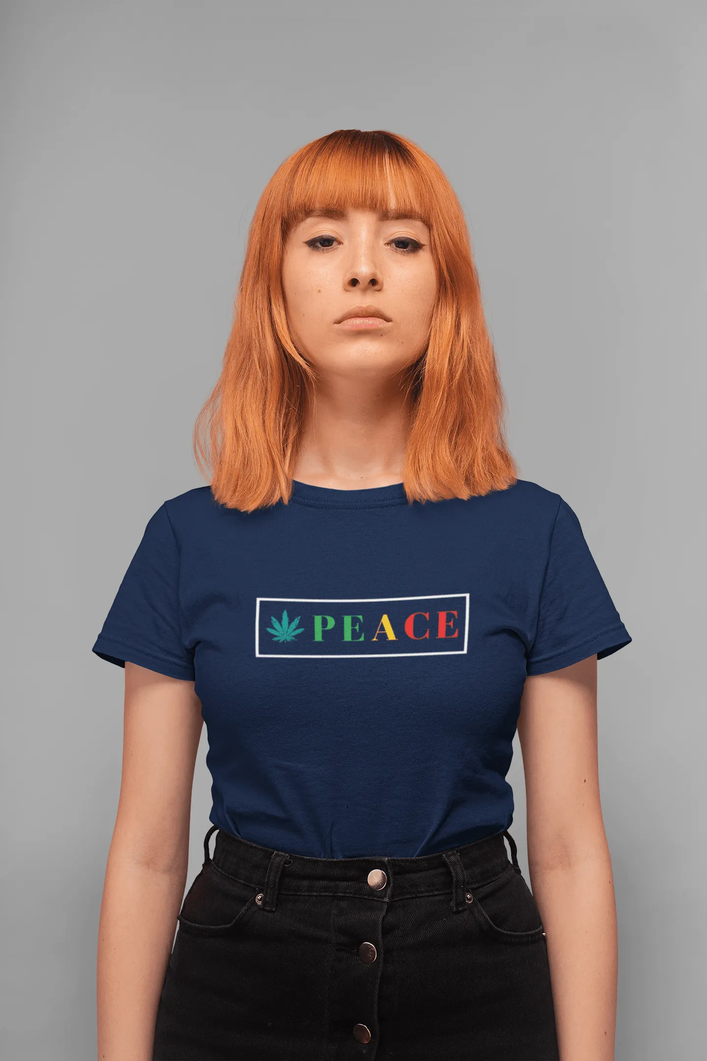 "PEACE"- HALF-SLEEVE T-SHIRTS.