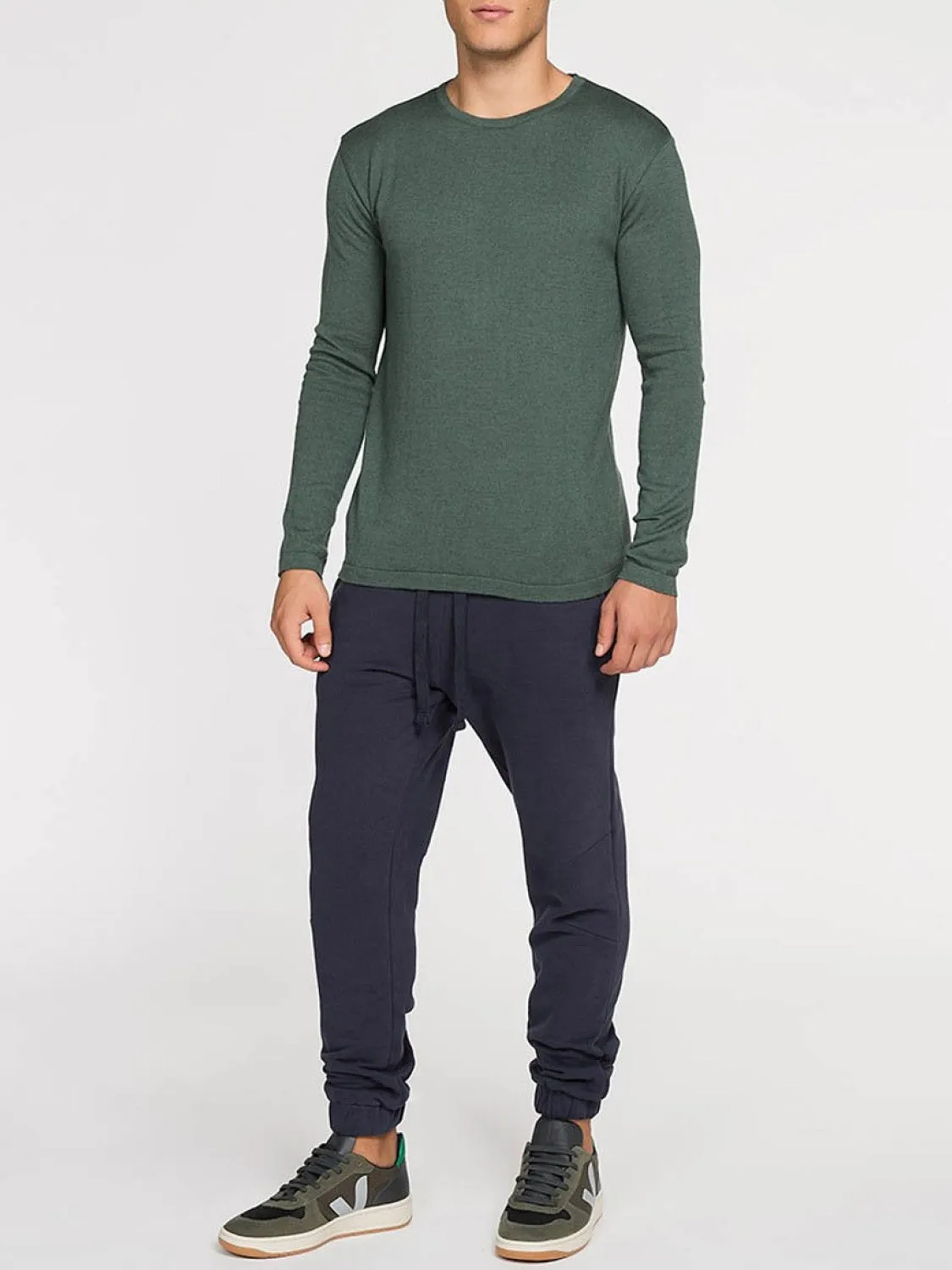 Regular Fit Cotton Sweatpants Navy Blue