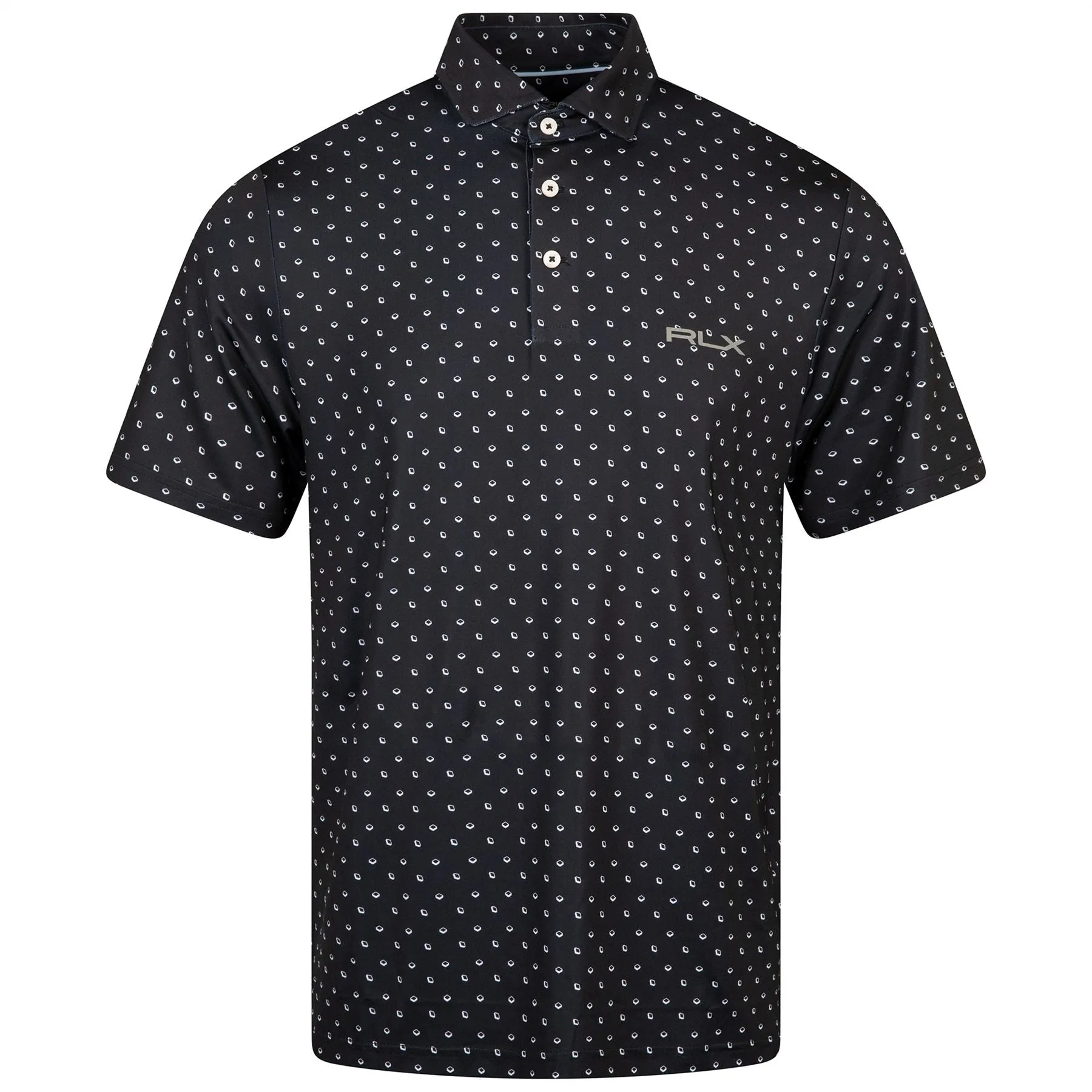 RLX Printed Lightweight Airflow Polo Black Monterey - SS24