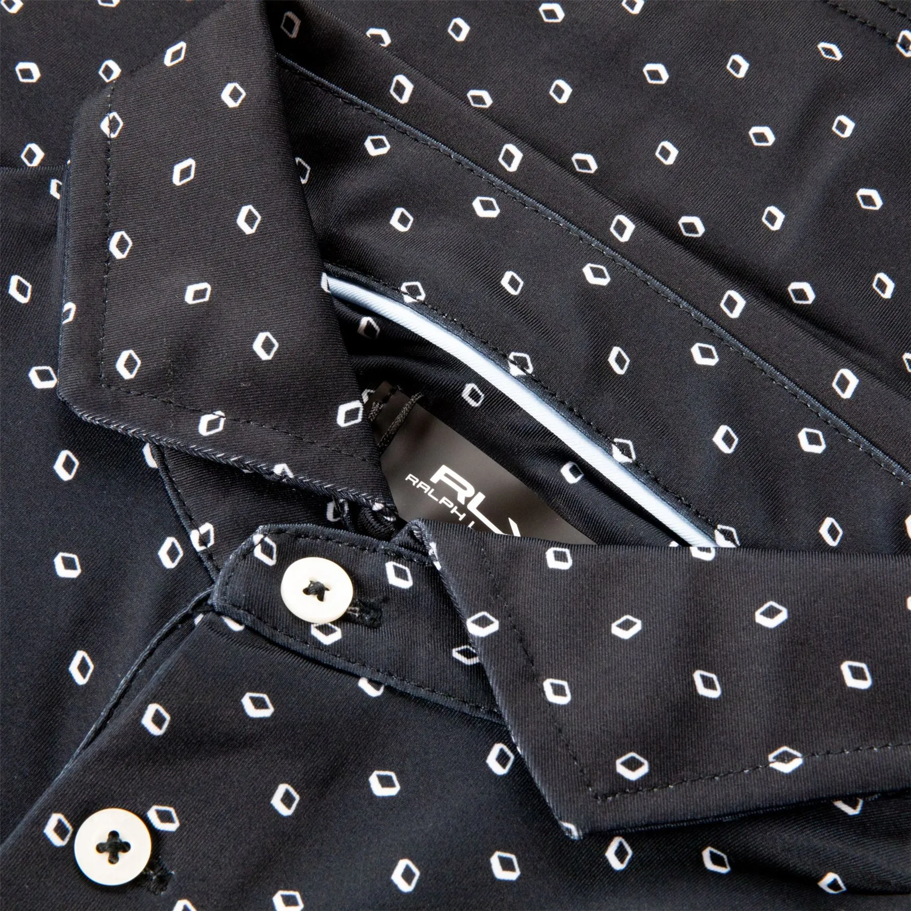 RLX Printed Lightweight Airflow Polo Black Monterey - SS24