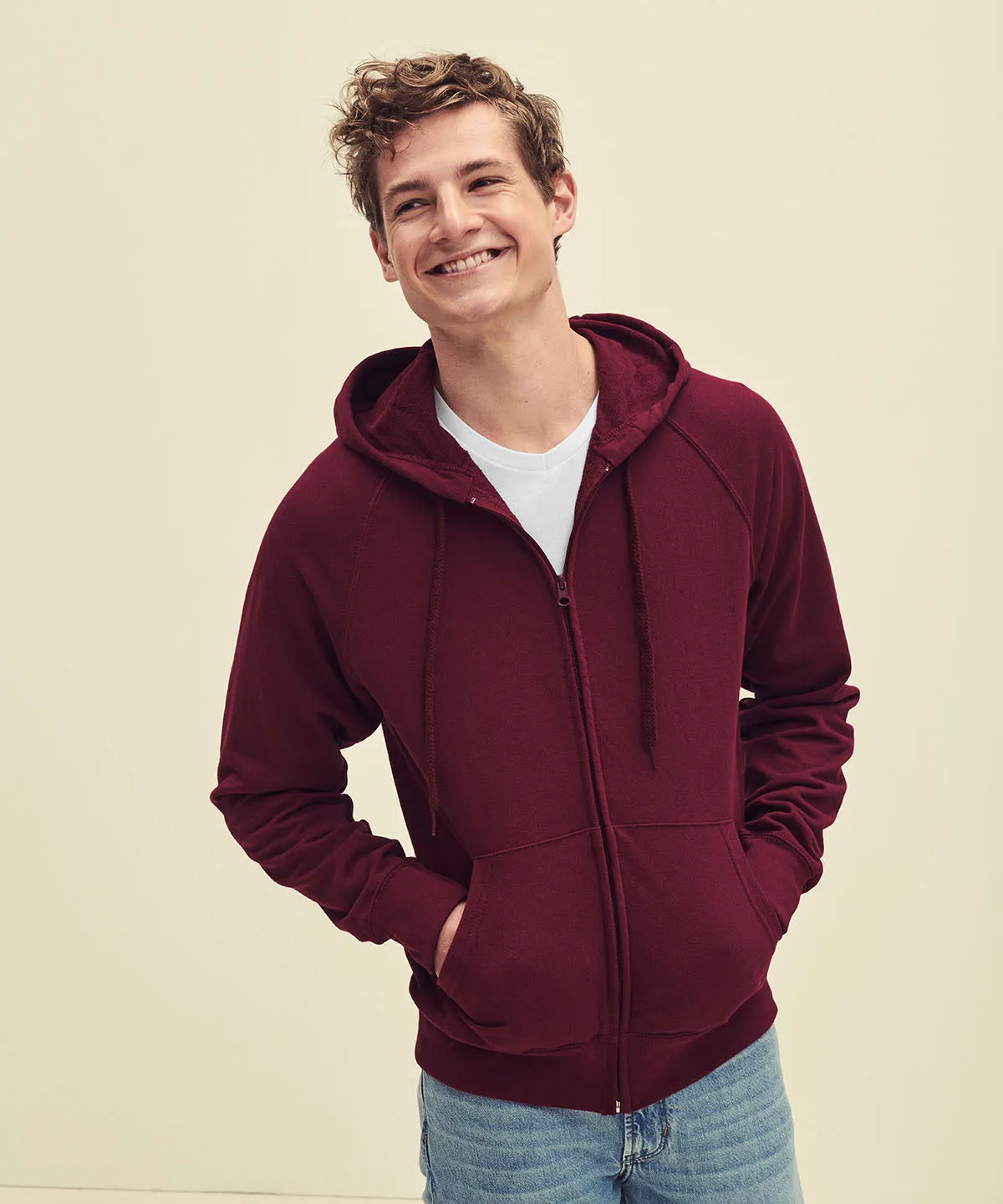 Royal Blue - Lightweight hooded sweatshirt jacket