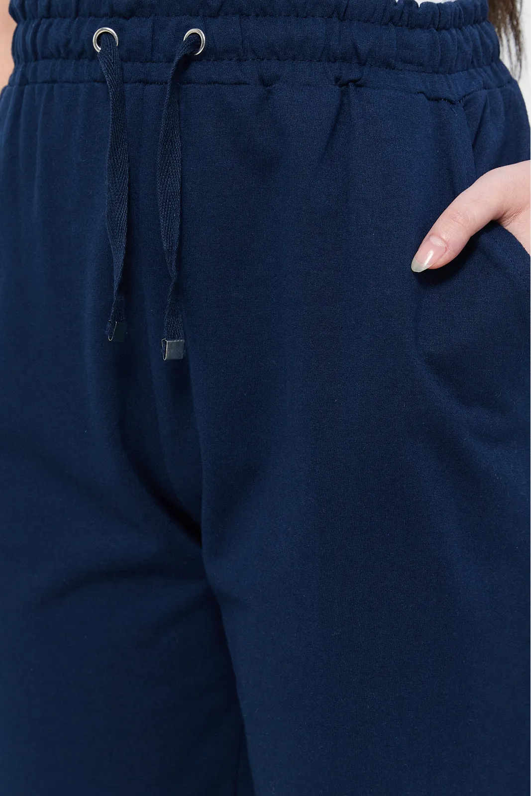 Senior Girls Navy Basic Track Pants